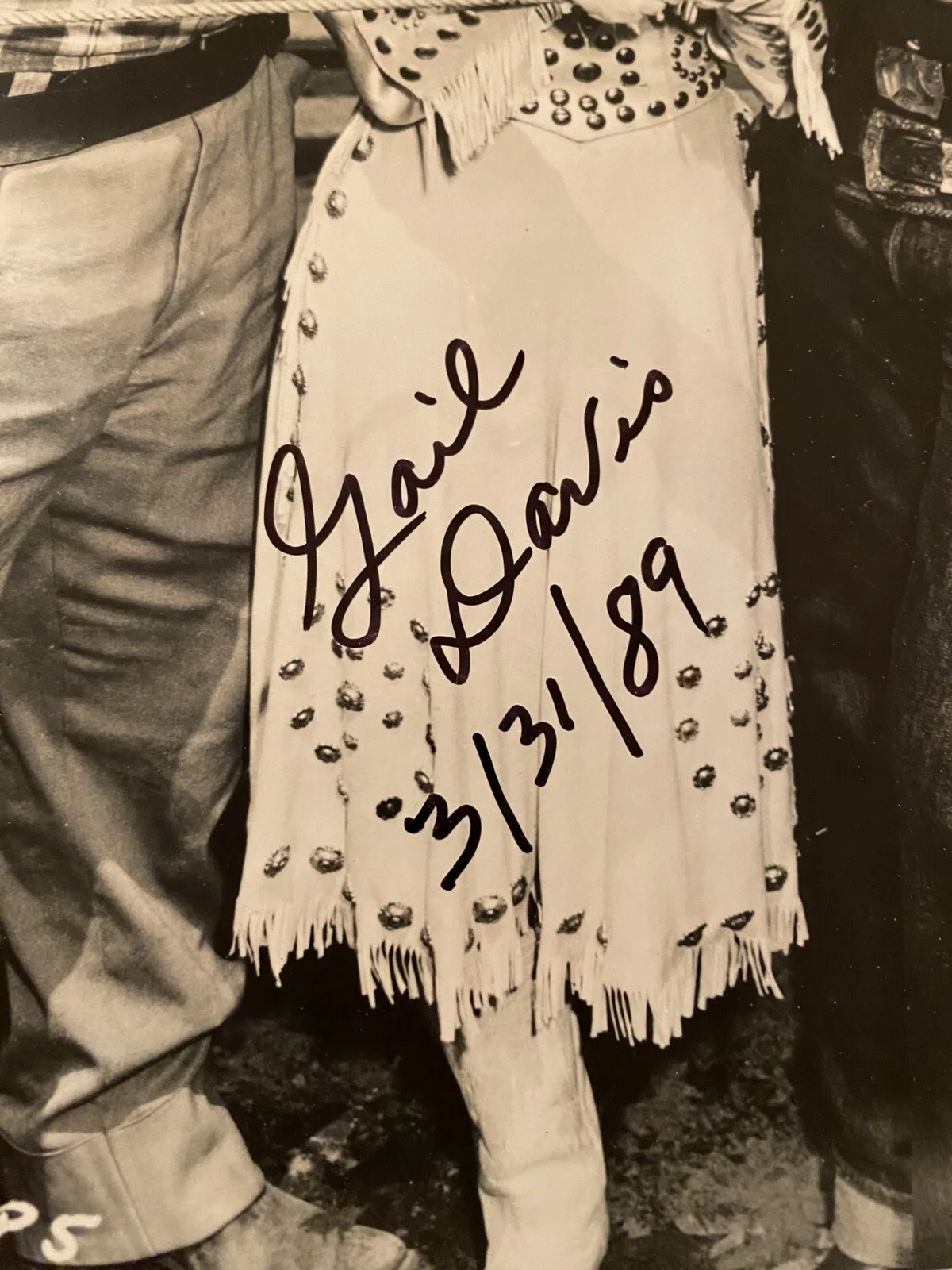 Gene Autry, Pat Buttram, Gail Davis — Gene Autry Show Cast Signed Photo Gail Davis Pat Buttram Gene Autry All 3 RARE, изображение 3