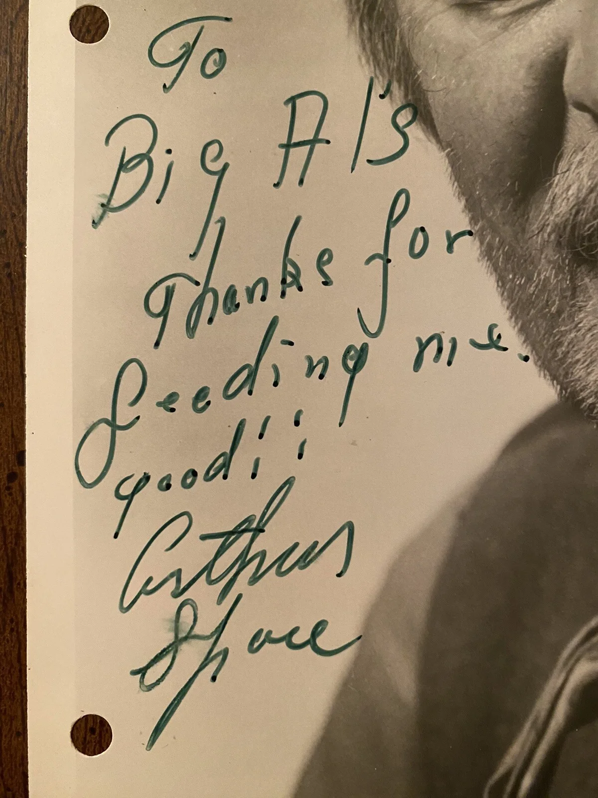 Arthur Space — Arthur Space Signed Autographed Photo With COA Lassie The Big Noise Shakiest Gun, изображение 2