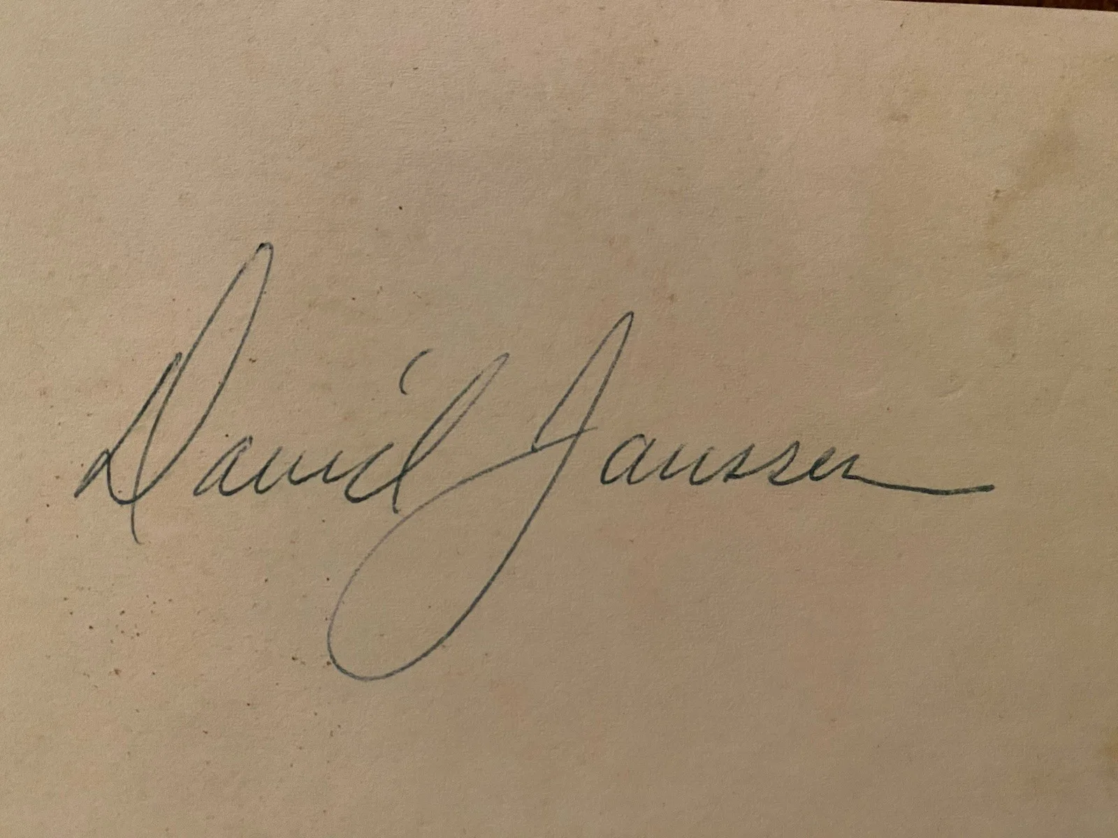 David Janssen — David Janssen Signed Autographed Index Card With COA The Fugitive Harry O, изображение 2