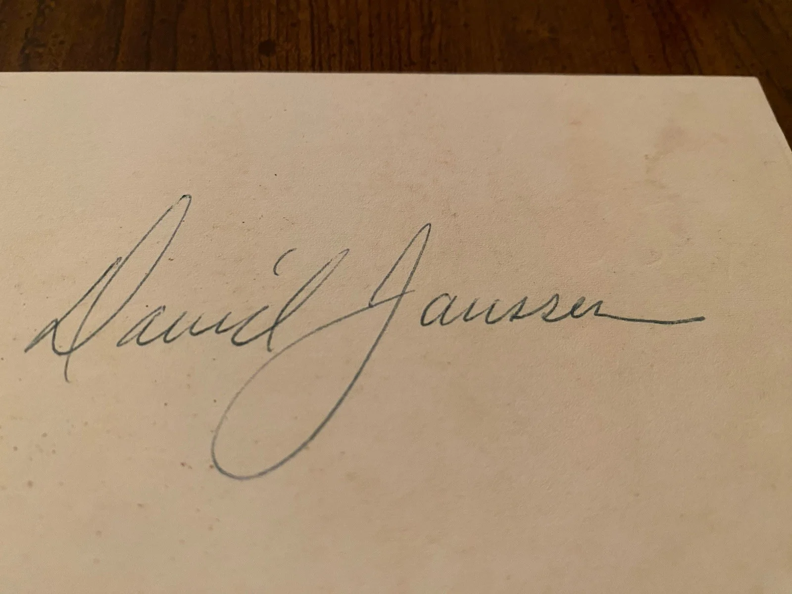 David Janssen — David Janssen Signed Autographed Index Card With COA The Fugitive Harry O, изображение 3