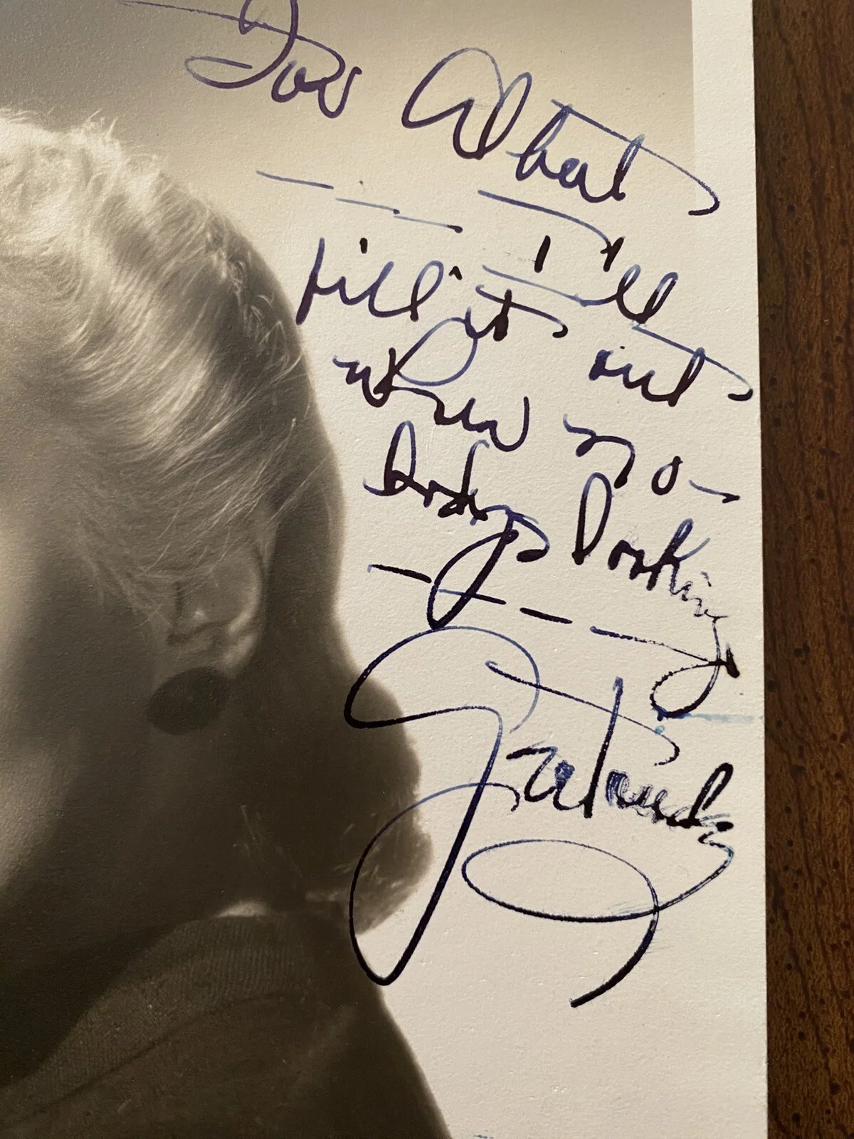 Gertrude Michael — Gertrude Michael Signed Autographed Photo With COA Caged Flamingo Road RARE, изображение 2