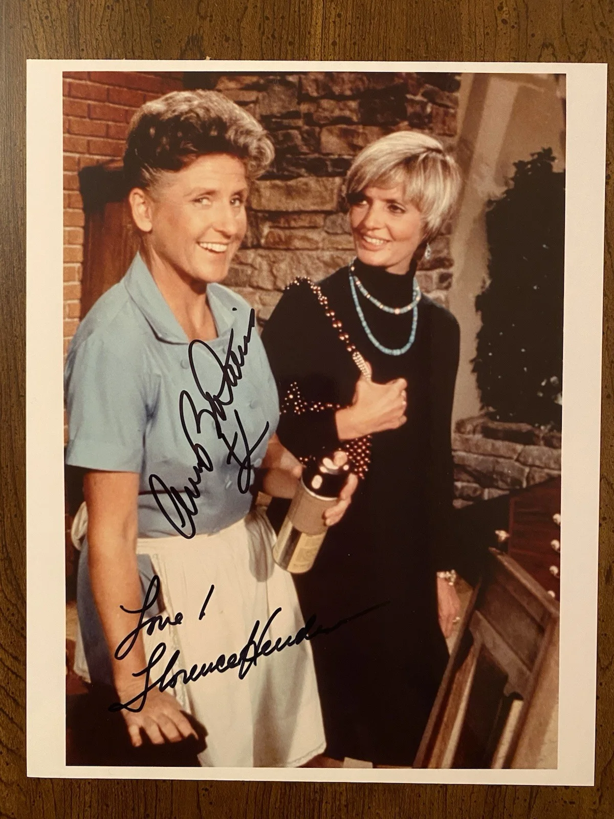 Ann B Davis, Florence Henderson — Ann B Davis Florence Henderson Signed Autographed Photo With COA The Brady Bunch