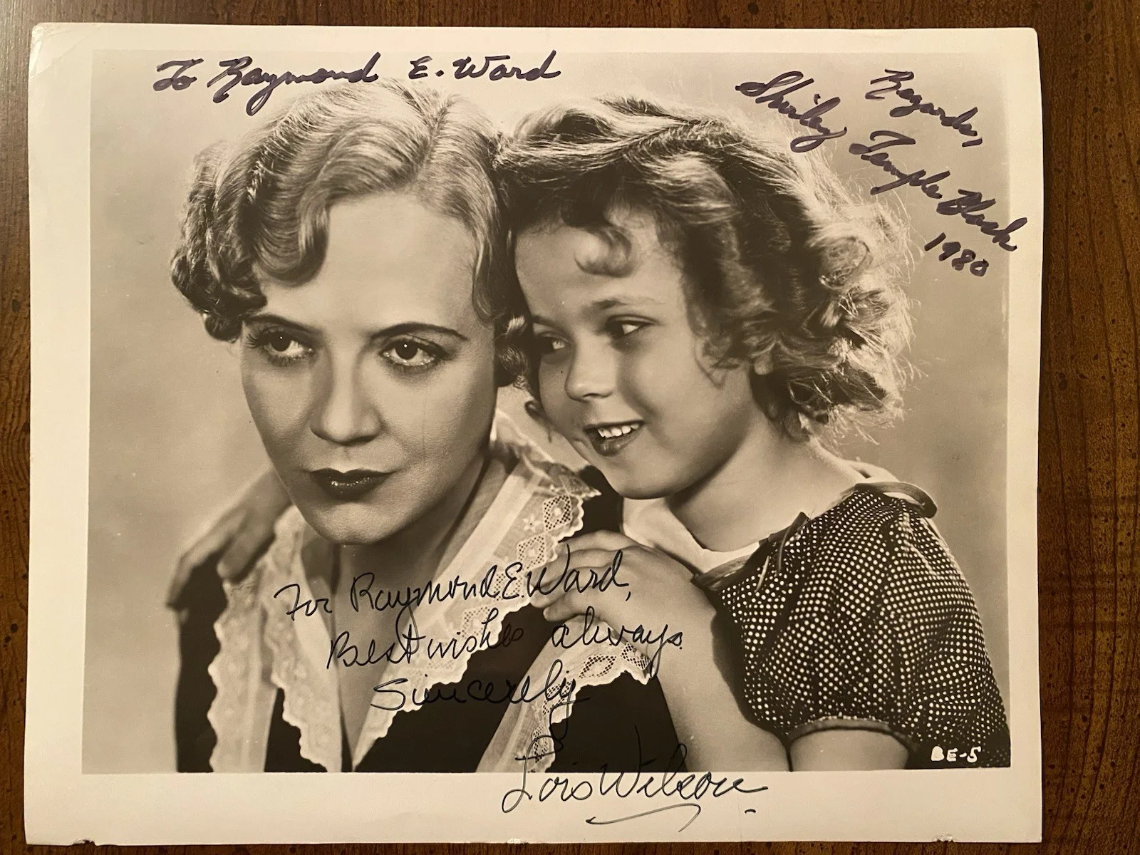 Shirley Temple, Lois Wilson — Lois Wilson Shirley Temple Signed Autographed Photo By Both With COA Bright Eyes
