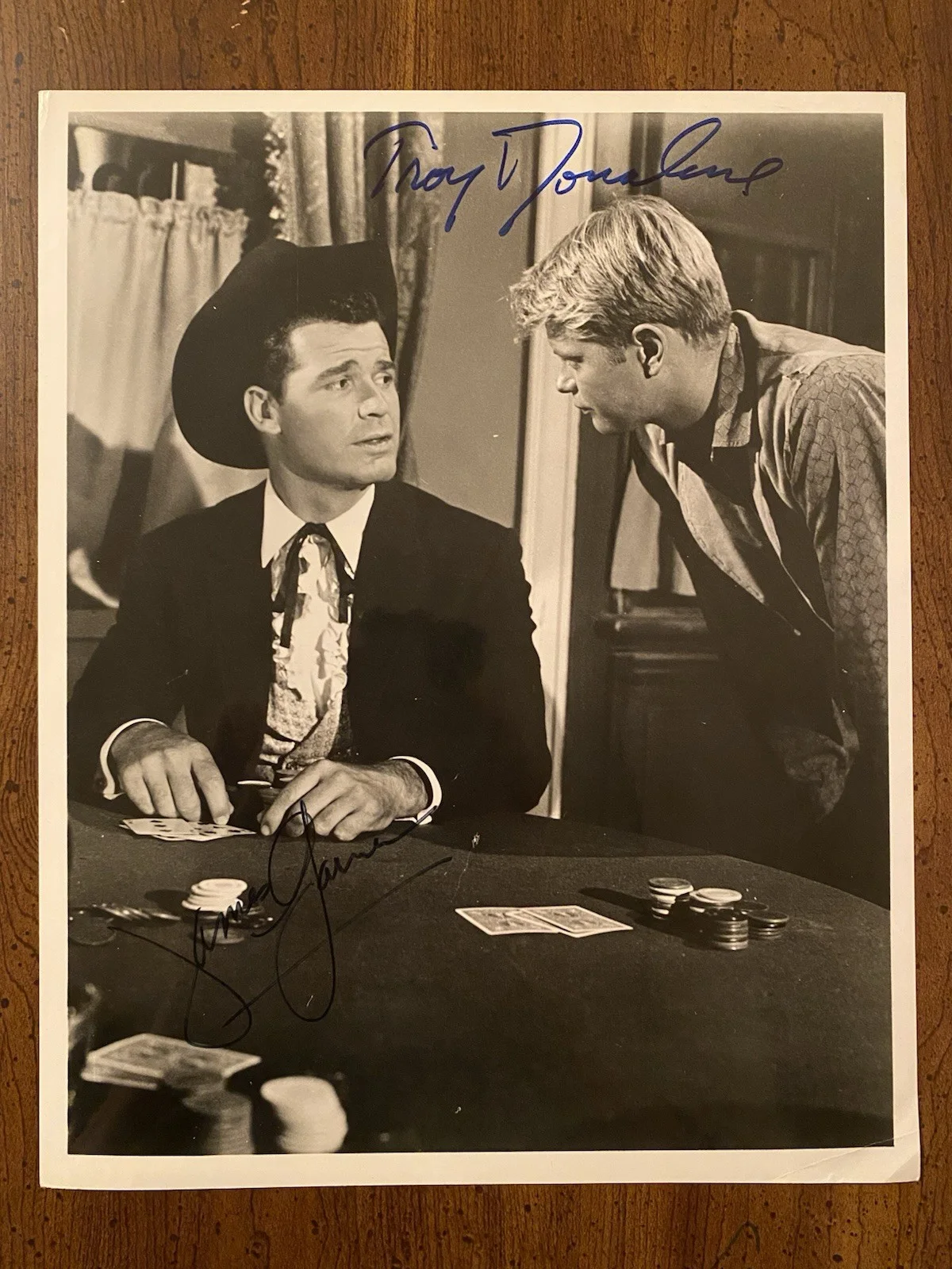 James Garner, Troy Donahue — James Garner Troy Donahue Signed Autographed Photo BOTH With COA Maverick RARE