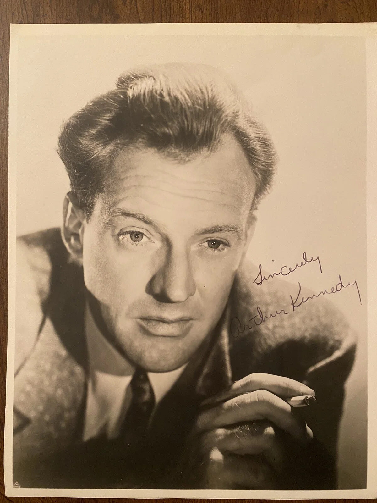 Arthur Kennedy — Arthur Kennedy Signed Autographed Photo With COA Elmer Gantry High Sierra RARE