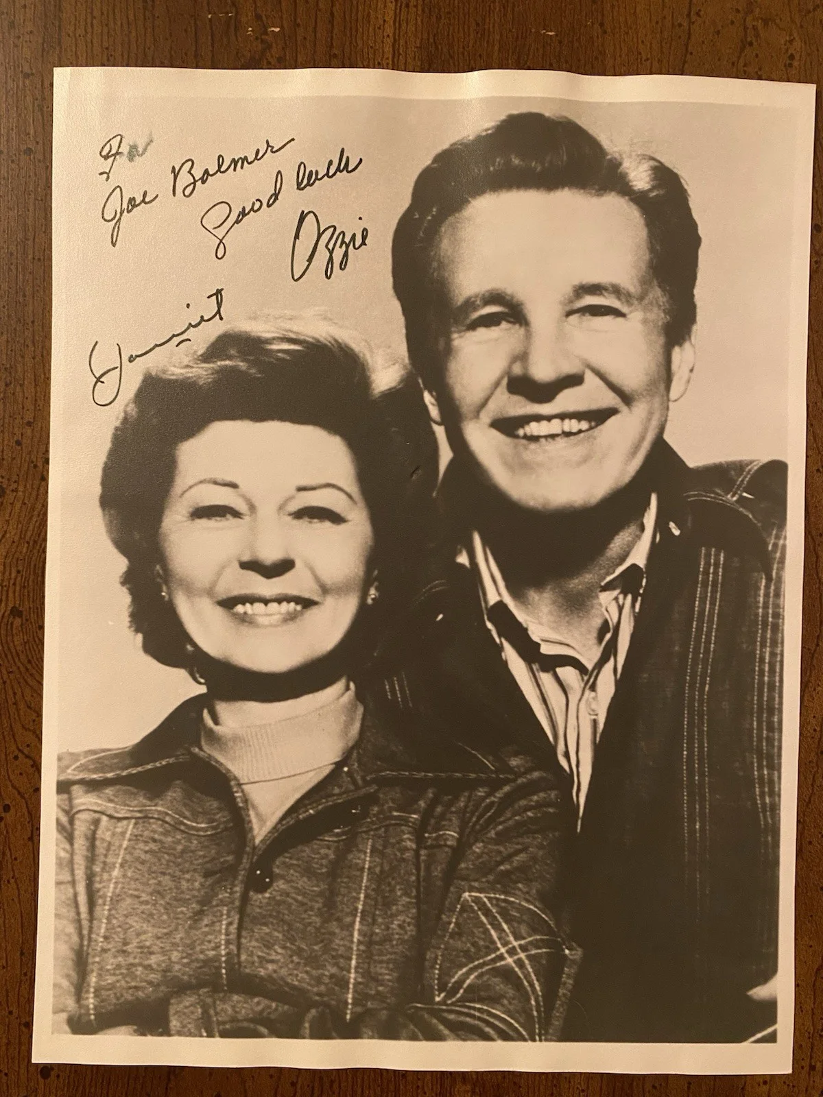 Ozzie Nelson, Harriet Nelson — Ozzie Harriet Nelson Signed Autographed Photo Adventures Of Ozzie And Harriet