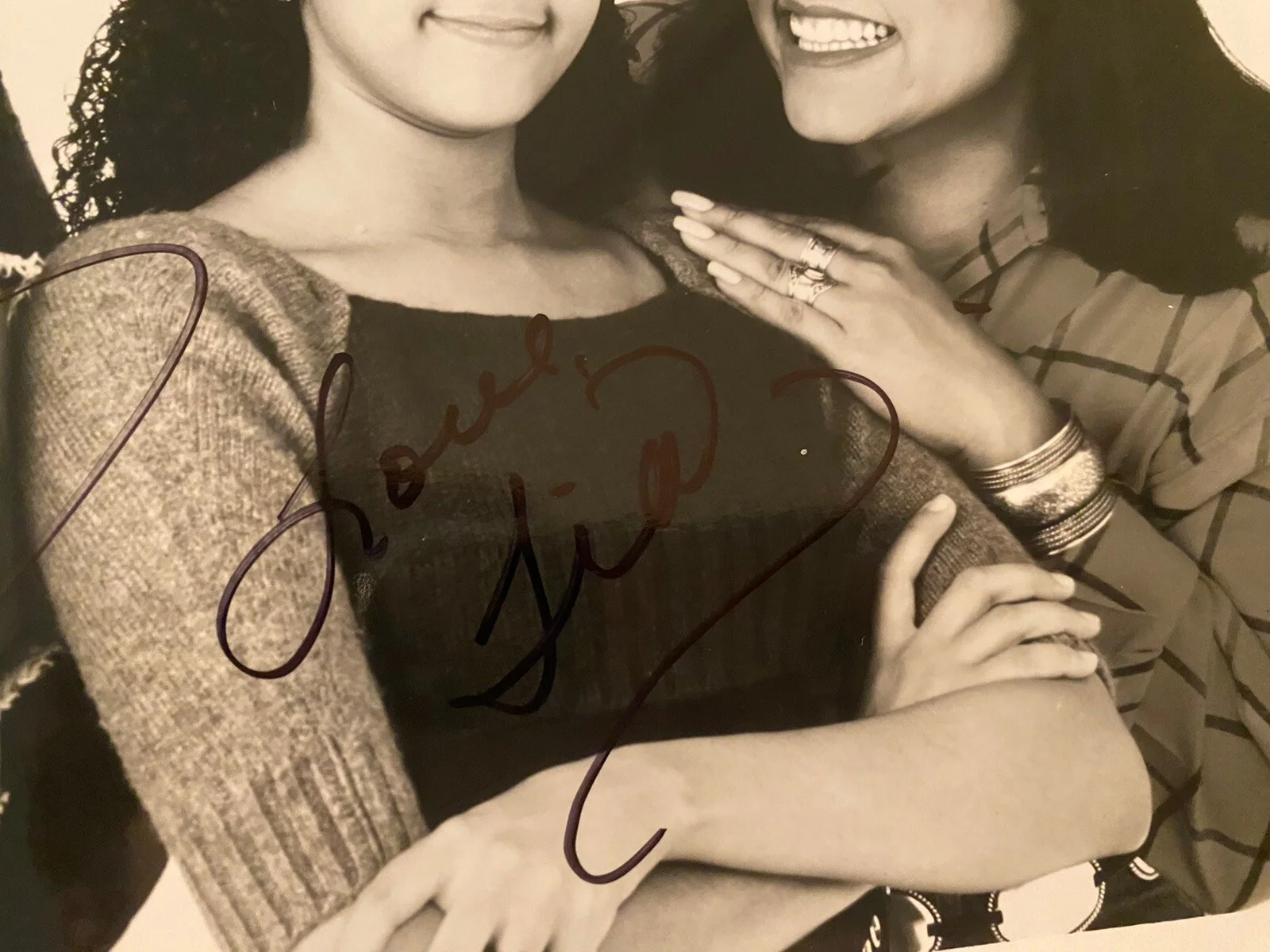 Tia Mowry, Tamera Mowry, Jackee Harry, Tim Reid — Sister Sister Cast Signed Autographed Photo All 4 w/ COA Tia Tamera Mowry ETC., изображение 4