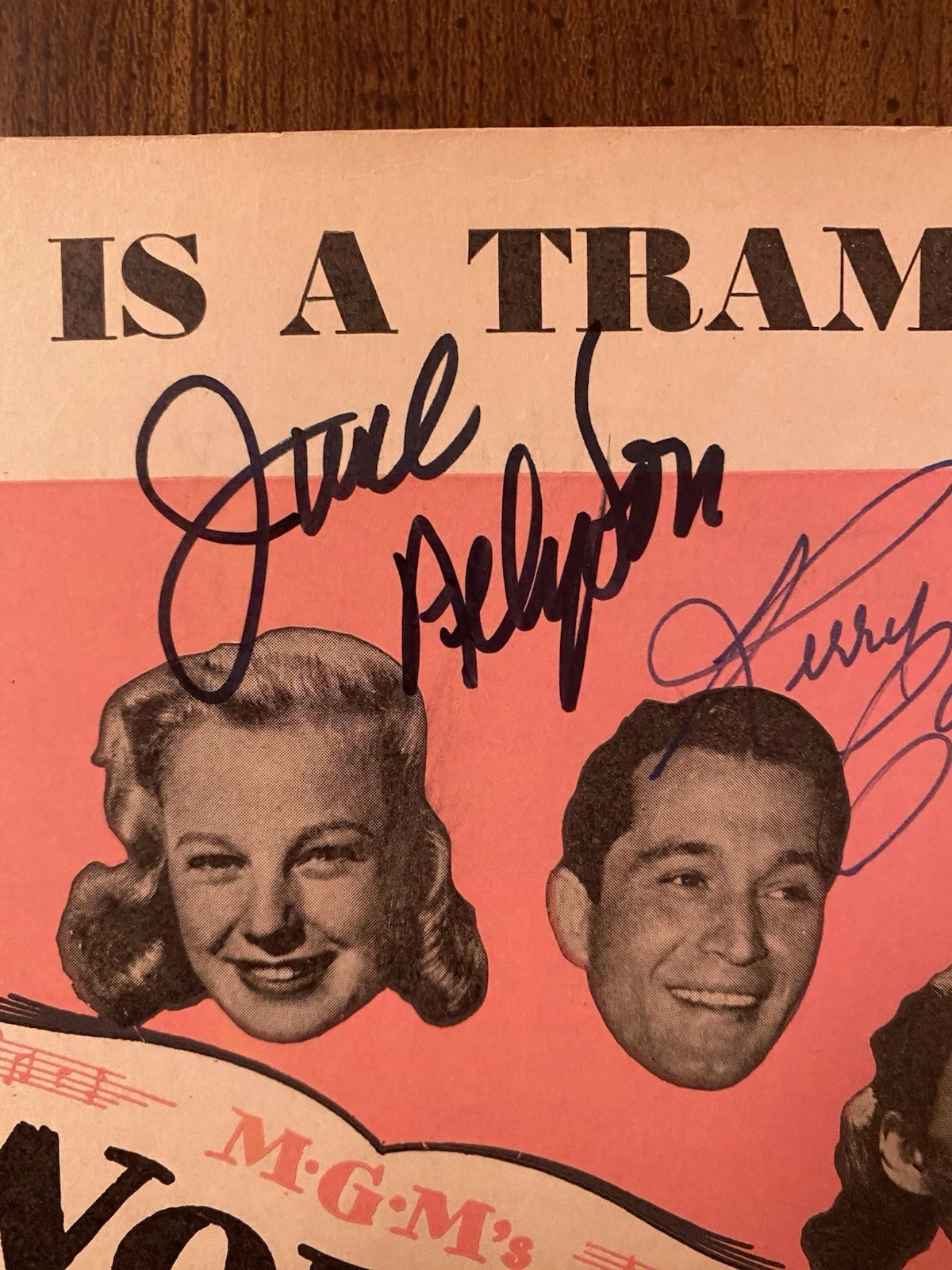 Gene Kelly, June Allyson, Perry Como, Ann Sothern, Etc — Words And Music Vintage Sheet Music Cast Signed Autographed By 6 With COA RARE, image 2