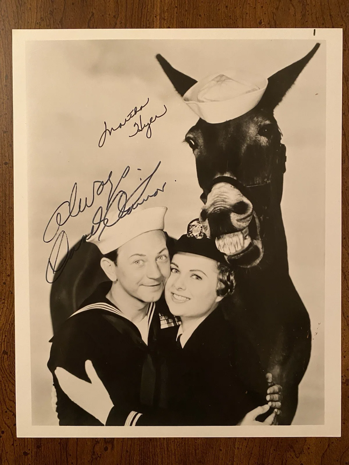 Donald O’Connor, Martha Hyer — Donald O’Connor Martha Hyer Signed Autographed Photo w/ COA Francis In The Navy