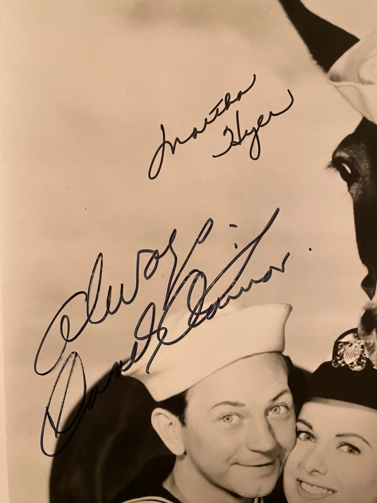 Donald O’Connor, Martha Hyer — Donald O’Connor Martha Hyer Signed Autographed Photo w/ COA Francis In The Navy, image 2