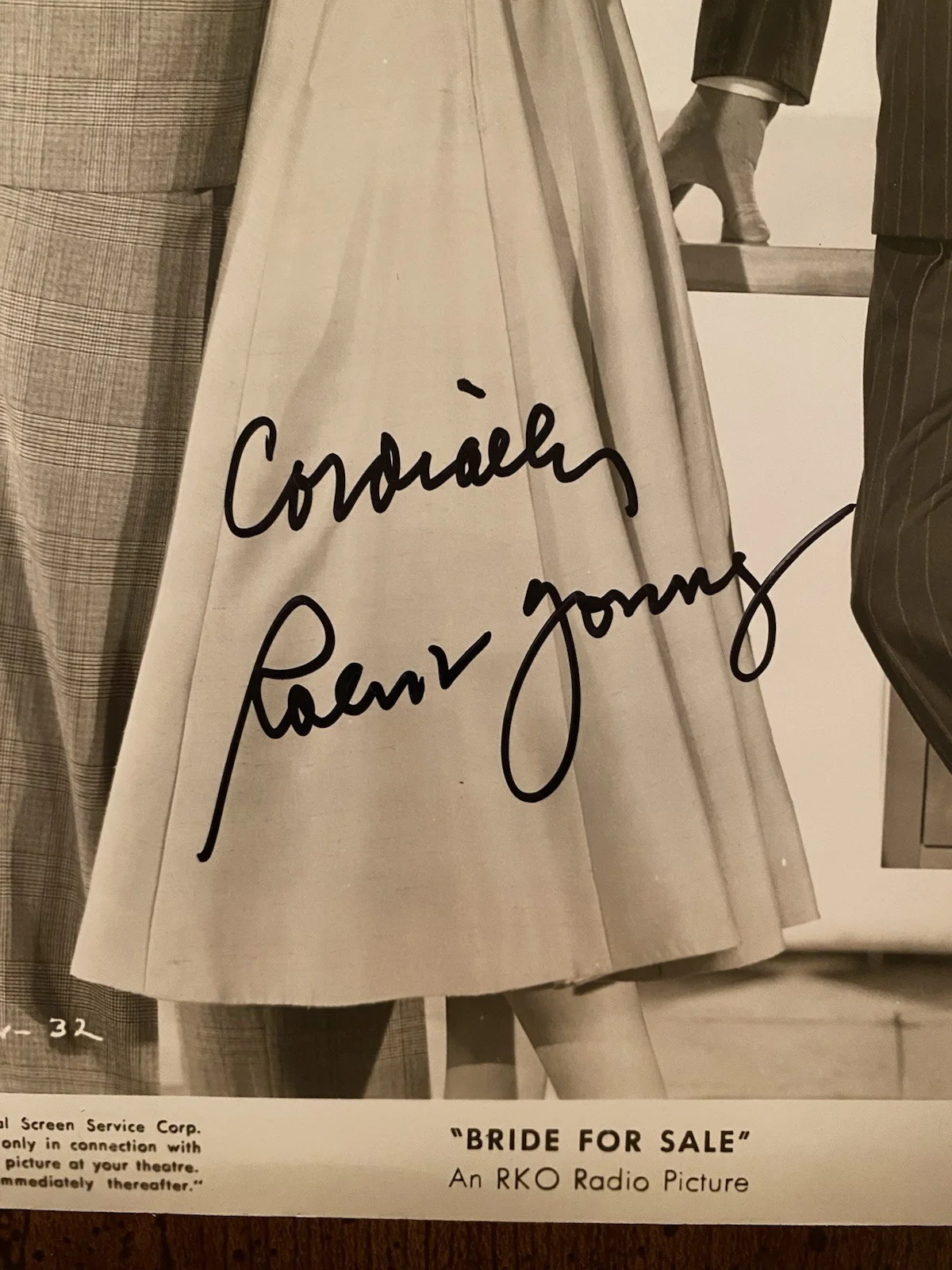 Claudette Colbert, Robert Young — Claudette Colbert Robert Young Signed Autographed Photo With COA Bride For Sale, изображение 4
