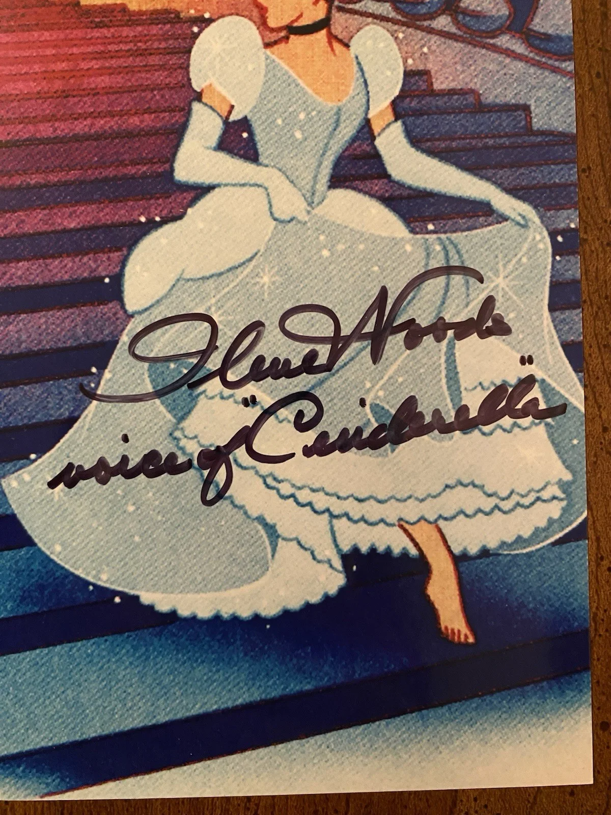 Ilene Woods — Ilene Woods Signed Autographed 10x8 Cinderella Photo With COA Disney Voice Actre, изображение 2