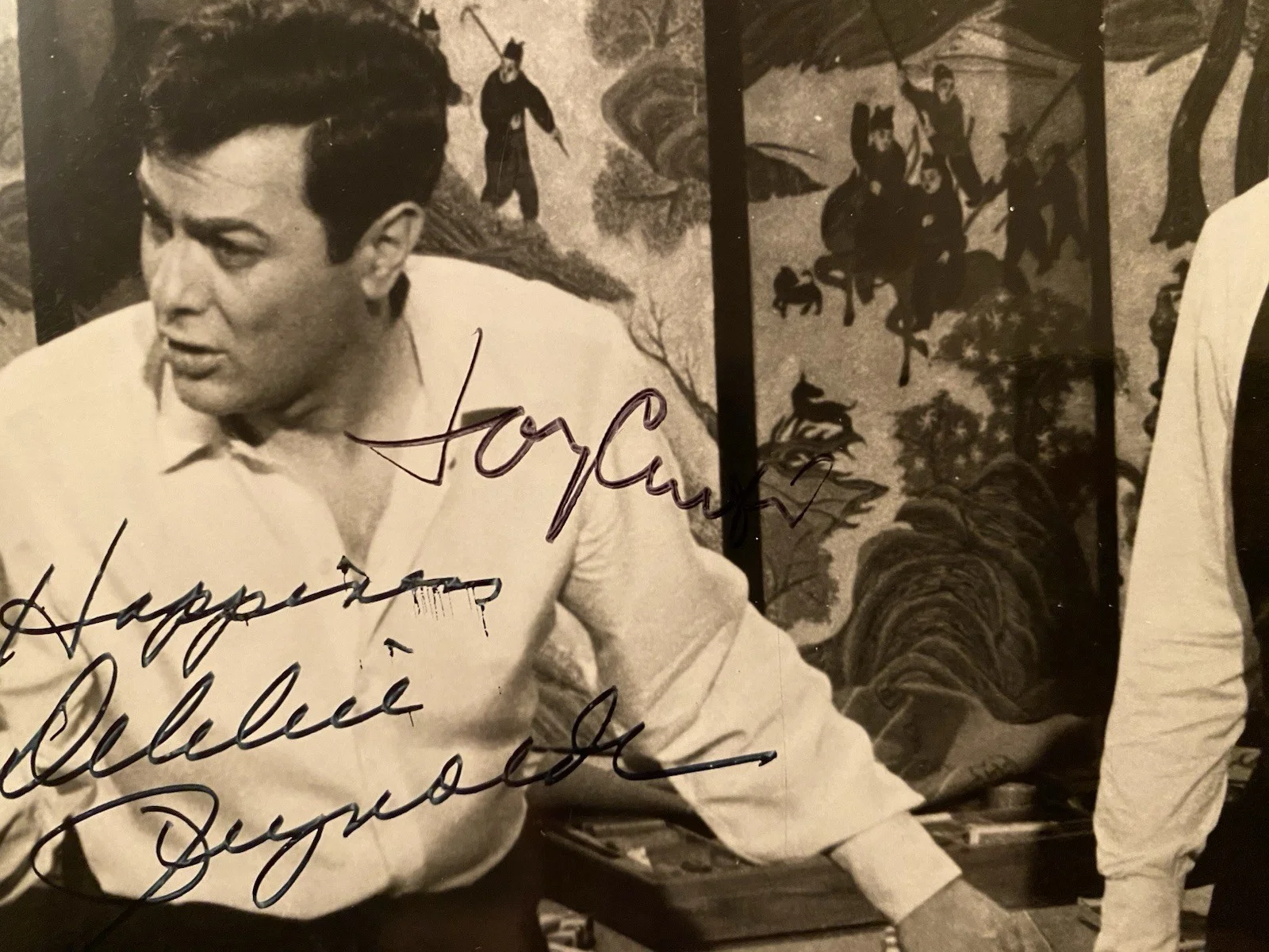 Pat Boone, Debbie Reynolds, Tony Curtis — Goodbye Charlie Cast Signed Autographed Photo w/ COA Pat Boone Debbie Reynolds, image 2