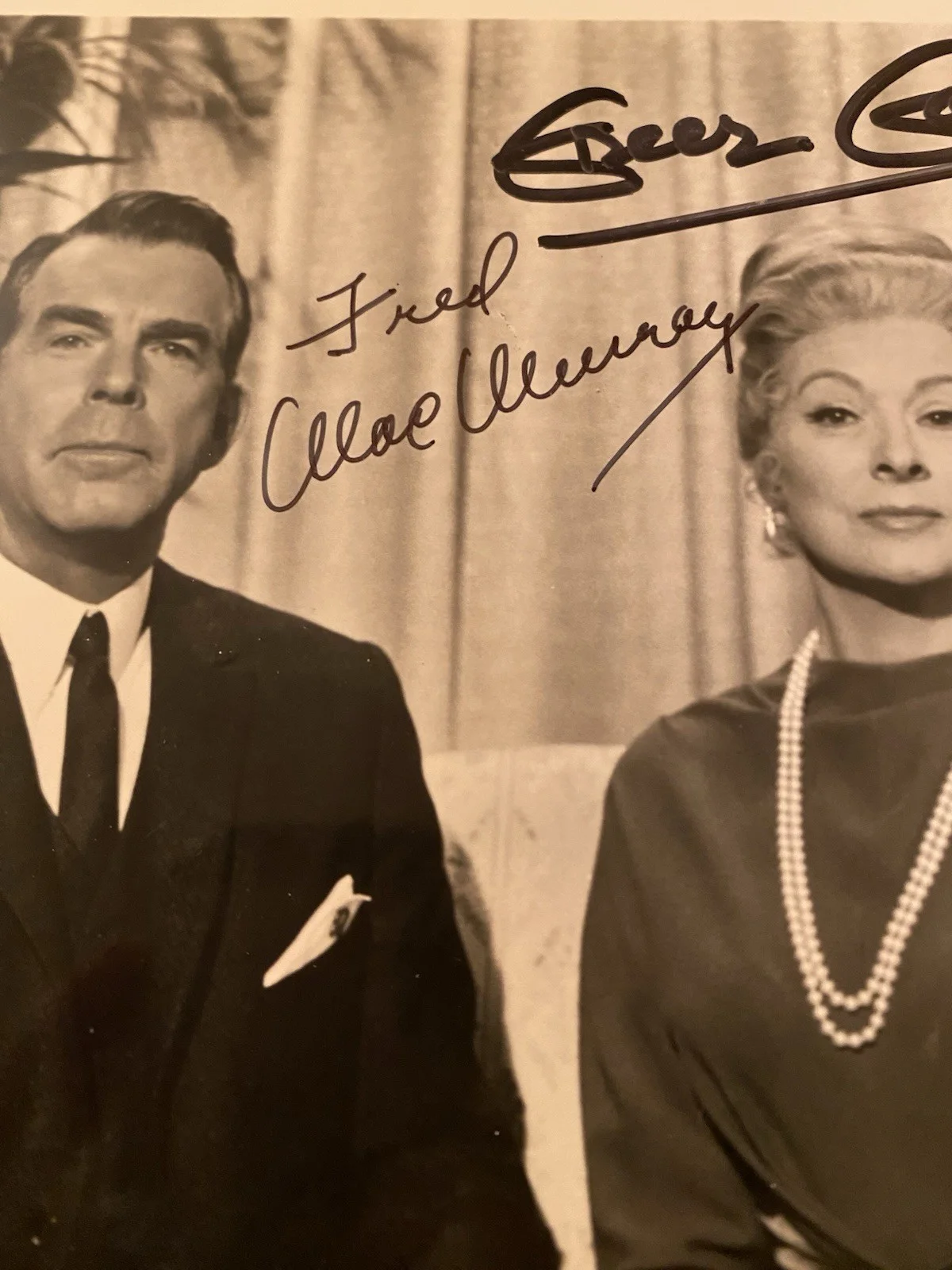 Fred MacMurray, Greer Garson — Fred MacMurray Greer Garson Signed Autographed Photo Happiest Millionaire w/ COA, image 3