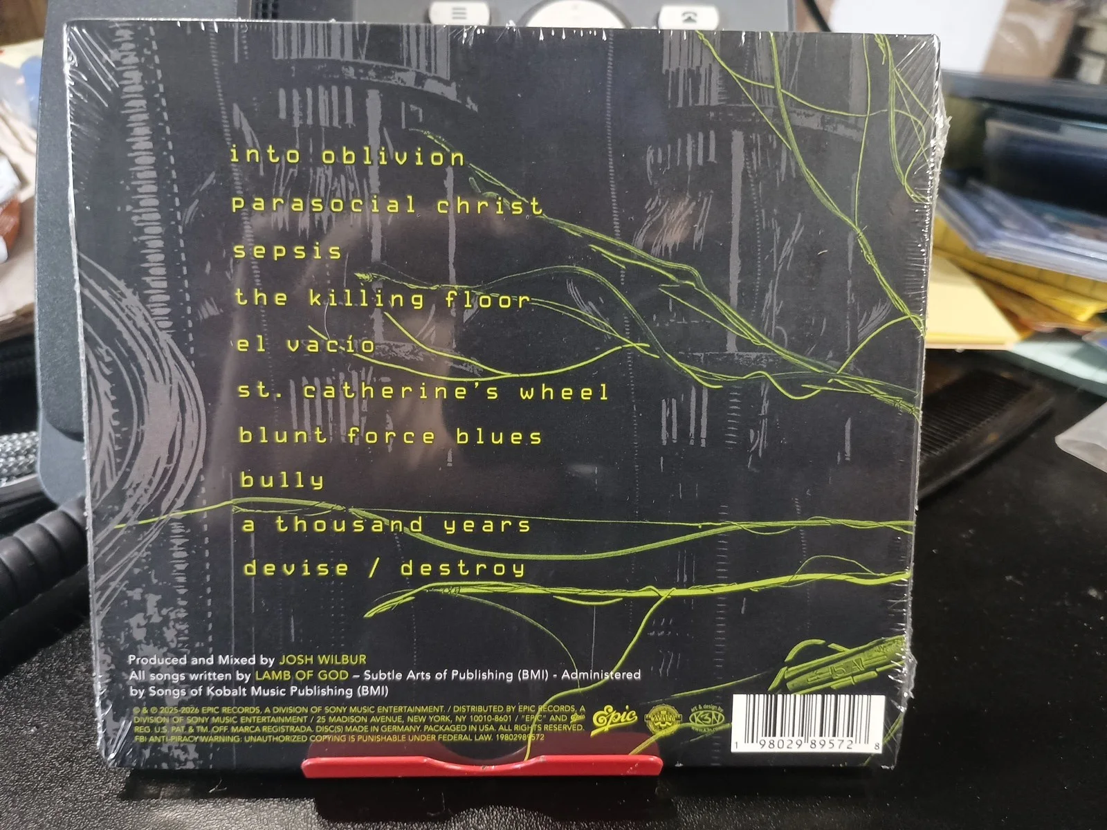 Lamb of God Into Oblivion CD New Album Signed By The Band New Factory Sealed, изображение 4