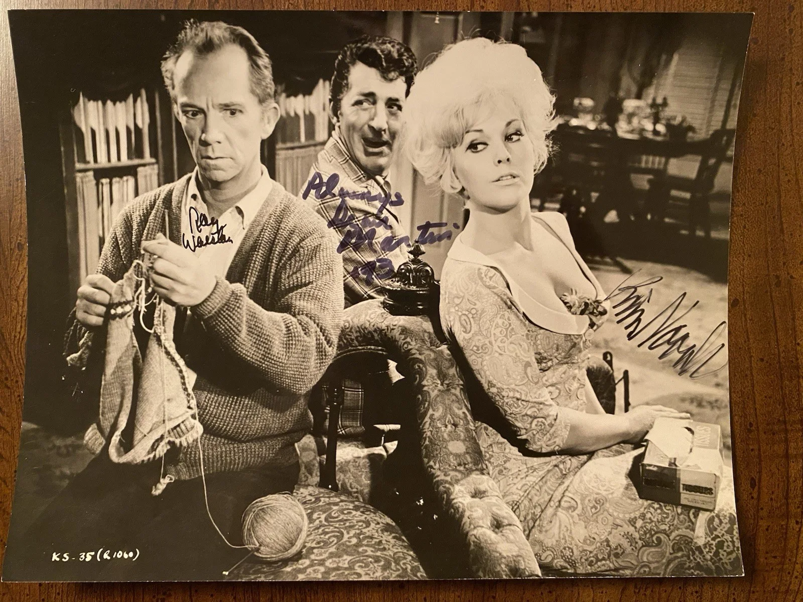 Dean Martin, Kim Novak, Ray Walston — Kiss Me Stupid Cast Signed Autographed Photo With COA Dean Martin Novak Walston