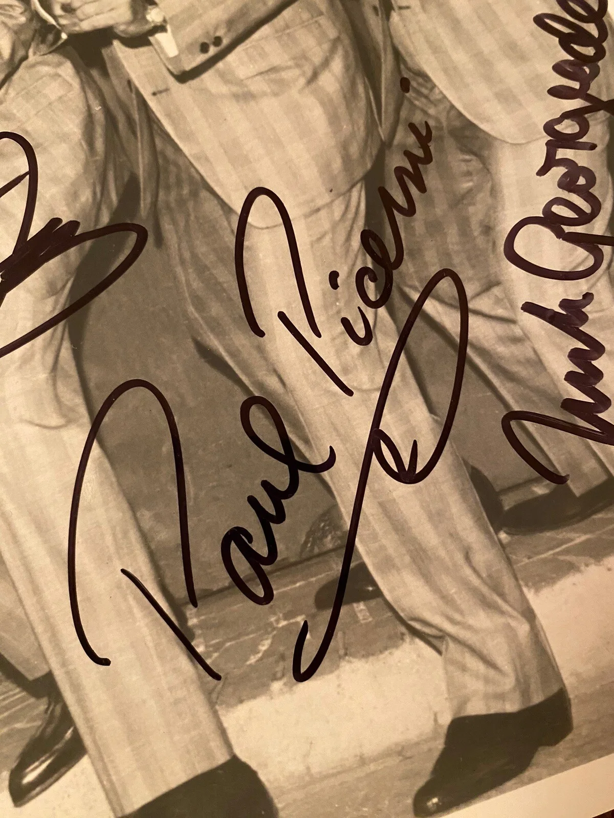 Paul Picerni, Abel Fernandez, Nicholas Georgiade — The Untouchables Cast Signed Autographed Photo By 3 With COA, image 3