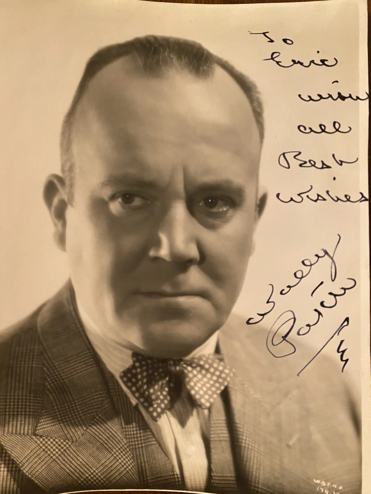 Wally Patch — Wally Patch Signed Autographed Photo With COA Don Quixote The Skin Game RARE