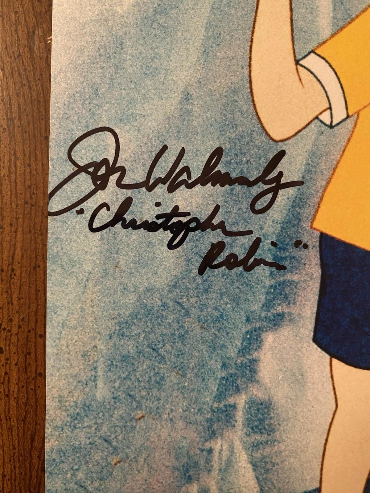 Jon Walmsley, John Fiedler — Jon Walmsley John Fiedler Signed Autographed Winnie The Pooh Photo With COA BOTH, image 2