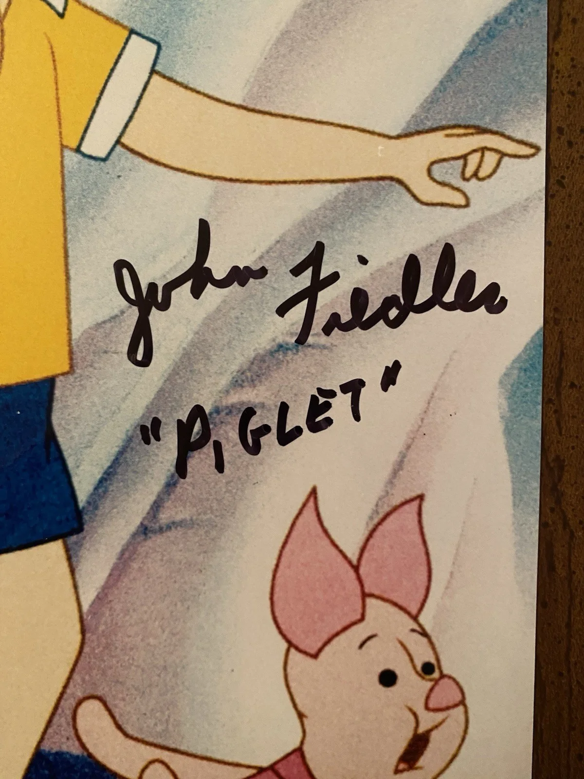 Jon Walmsley, John Fiedler — Jon Walmsley John Fiedler Signed Autographed Winnie The Pooh Photo With COA BOTH, image 4