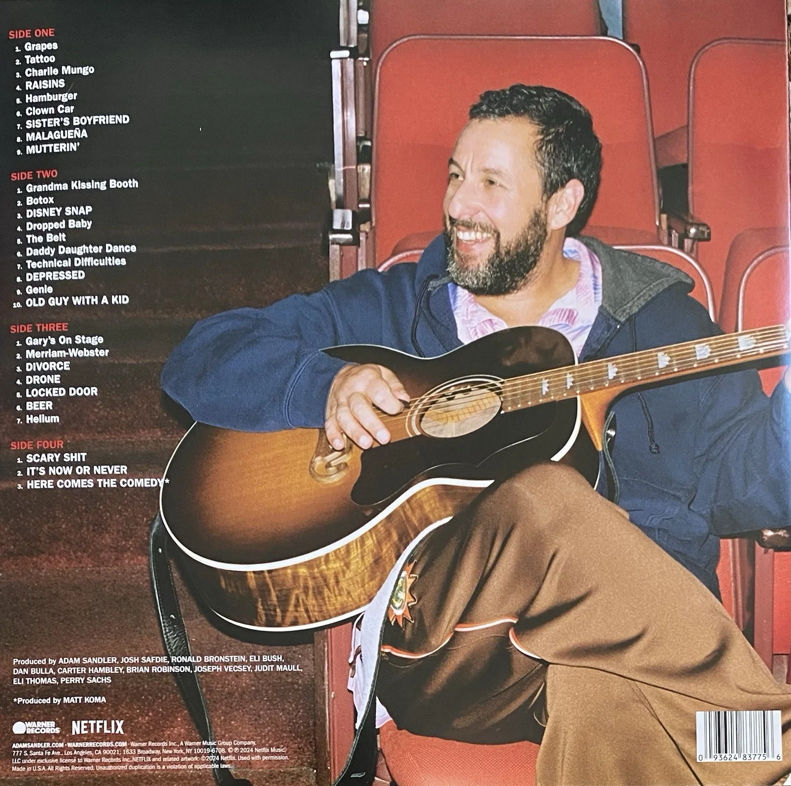 ADAM SANDLER AUTOGRAPHED SIGNED LOVE YOU VINYL, image 2