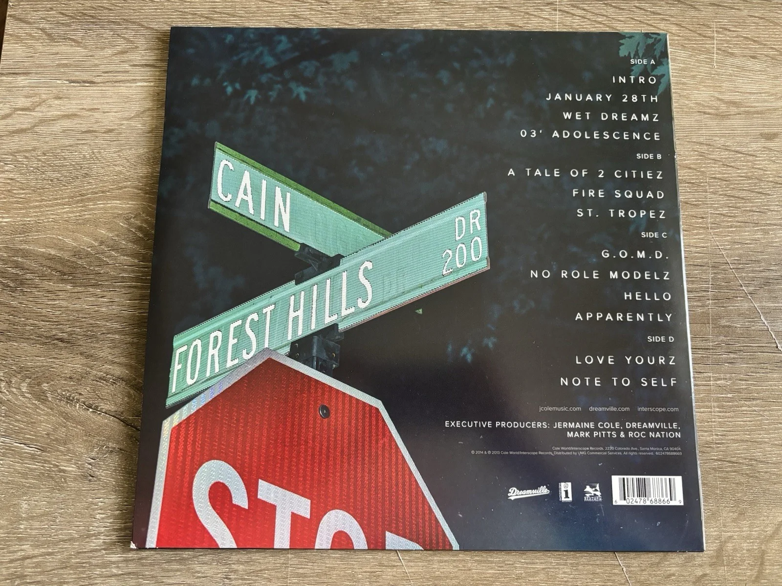 J Cole Signed Vinyl Record Beckett Authentic Autographed 2014 Forest Hills Drive, image 5