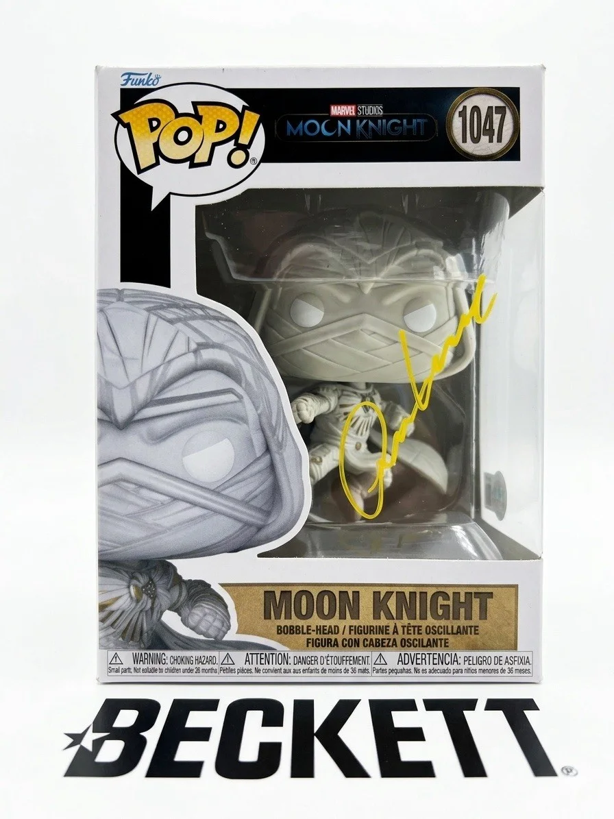 Oscar Isaac — Oscar Isaac Signed Funko Pop 1047 Moon Knight Beckett Authentic Autograph