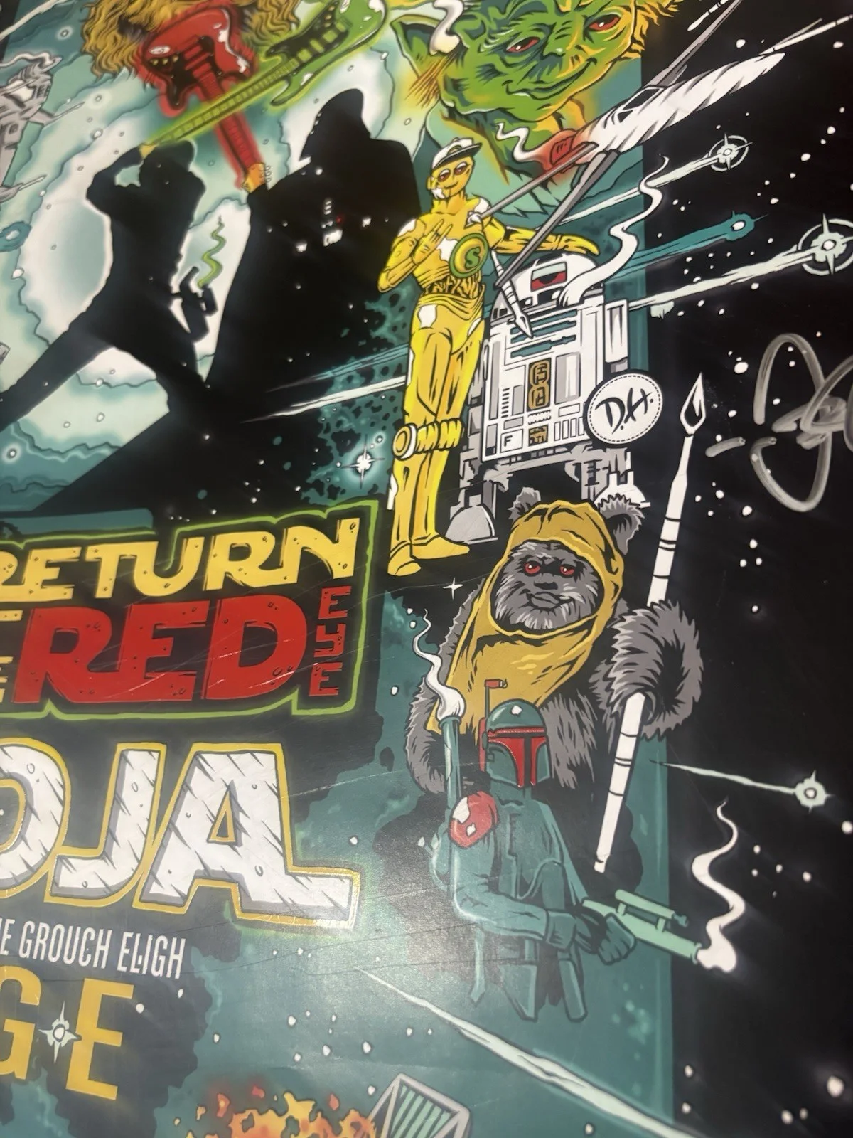 Slightly Stoopid Return of the Red Eye Summer Tour 2016 Original Signed Poster, изображение 5
