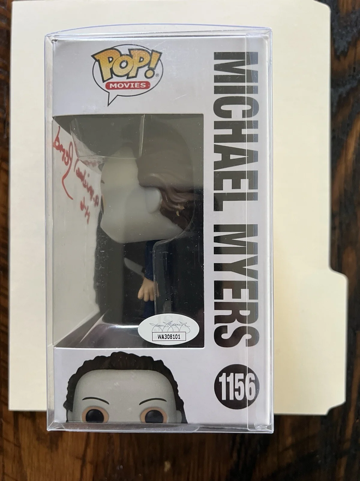 A. Michael Lerner — A. MICHAEL LERNER SIGNED MICHAEL MYERS FUNKO 1156 HALLOWEEN AUTOGRAPH JSA COA, изображение 4