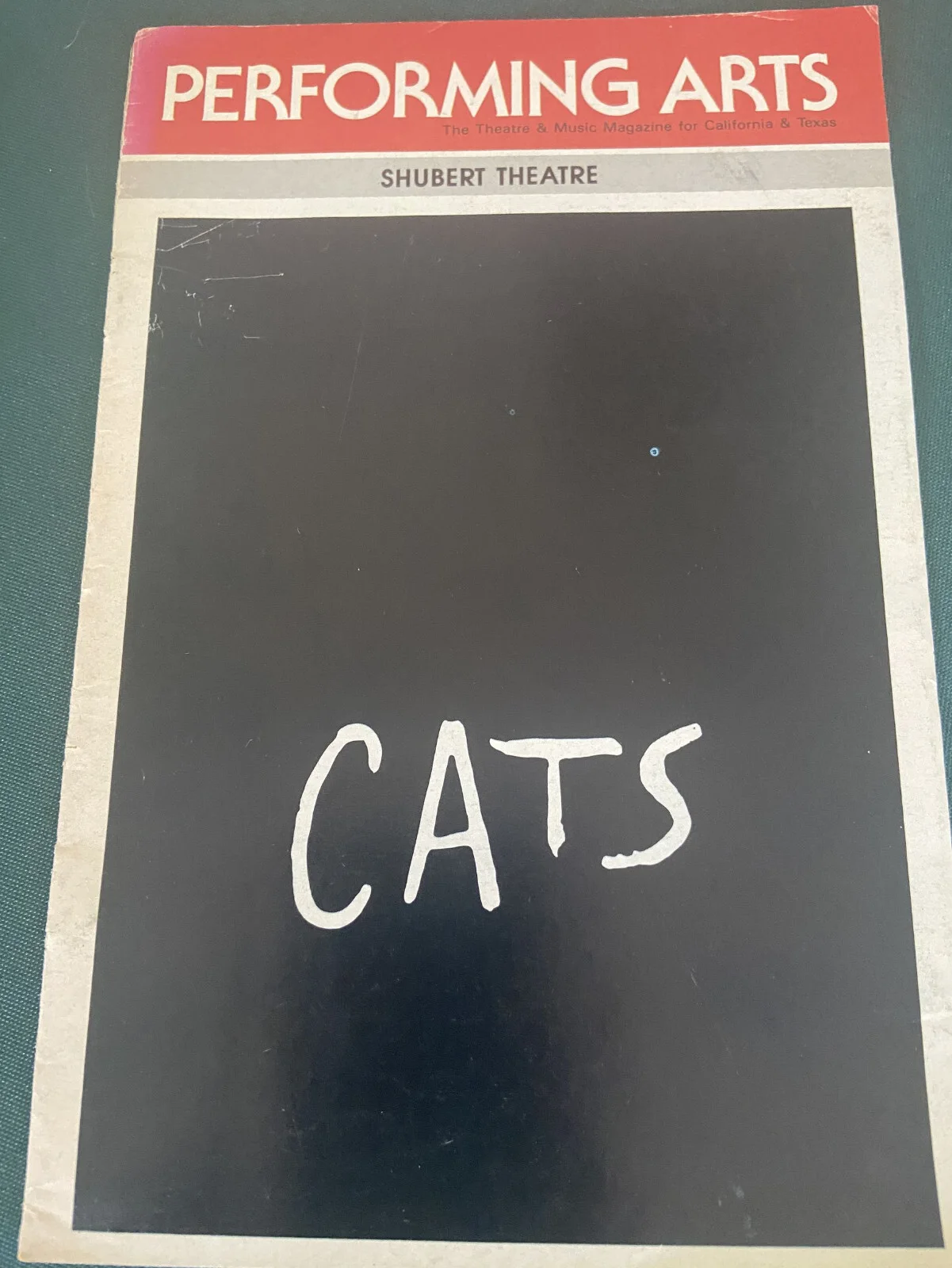 Shubert Theatre Cats Program Signed George Anthony Bell Old Deuteronomy Theater, image 2