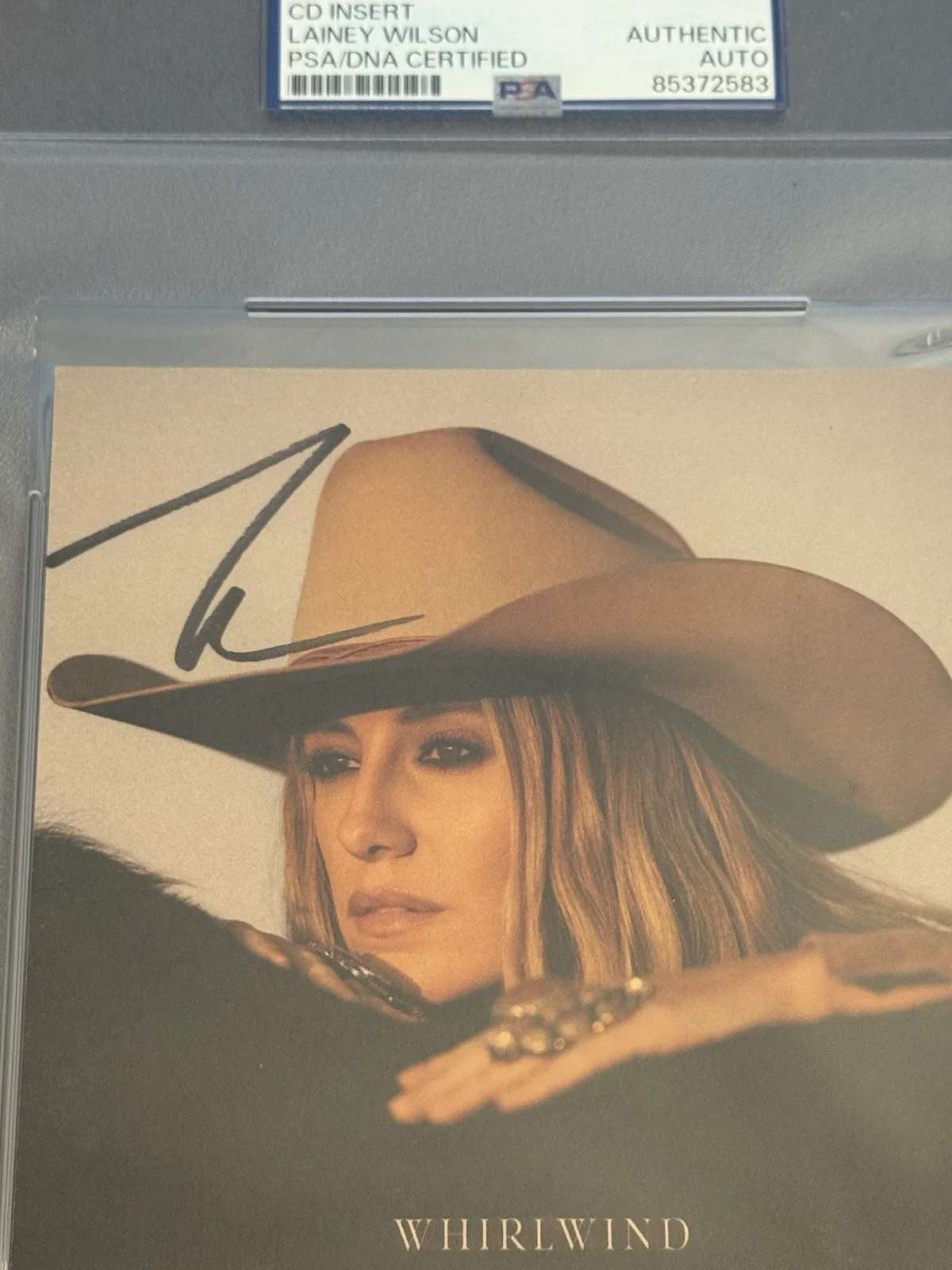Lainey Wilson Signed cd Insert “Whirlwind” PSA!!, image 2