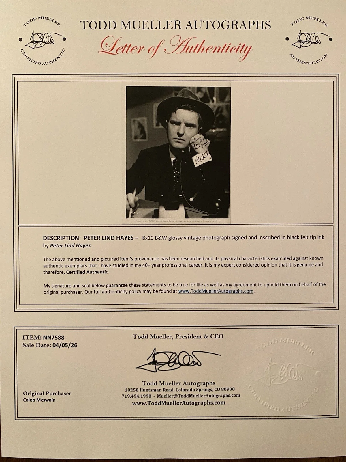 Peter Lind Hayes — Peter Lind Hayes Signed Autographed Photo With COA The Senator Was Indiscreet, изображение 5
