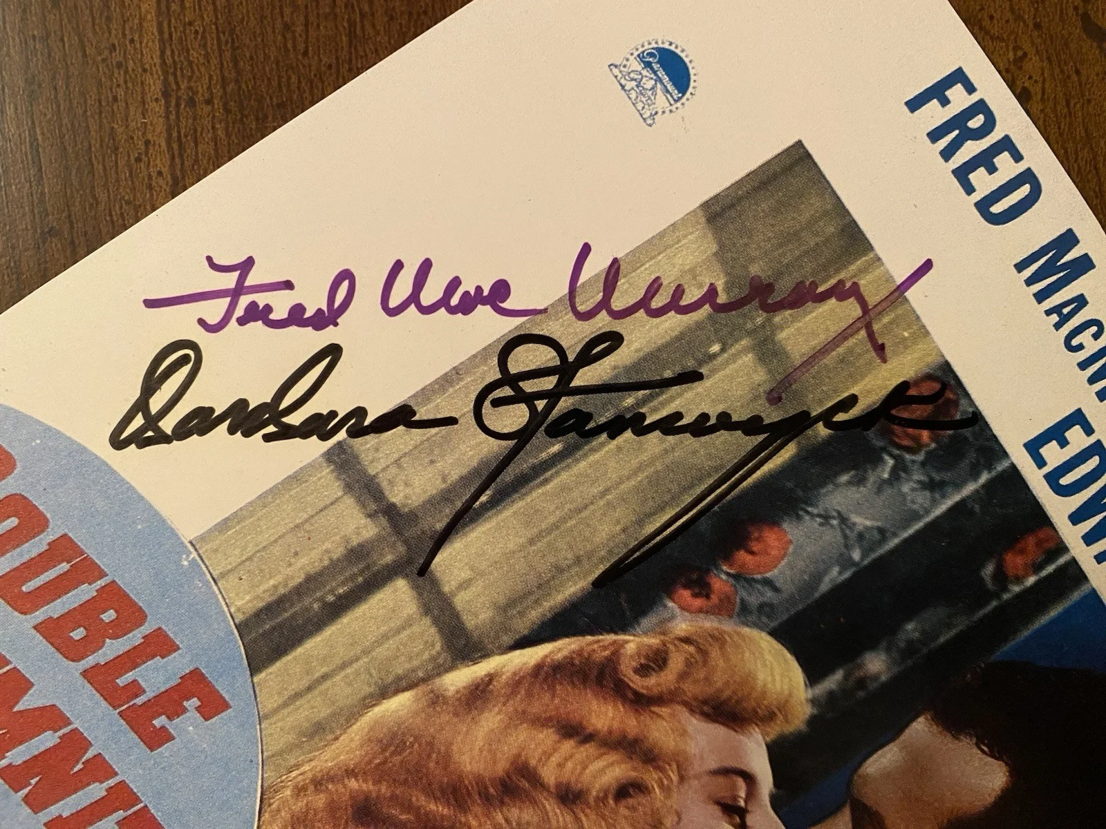 Barbara Stanwyck, Fred MacMurray — Barbara Stanwyck Fred MacMurray Signed Autographed Photo w/ COA Double Indemnity, изображение 2