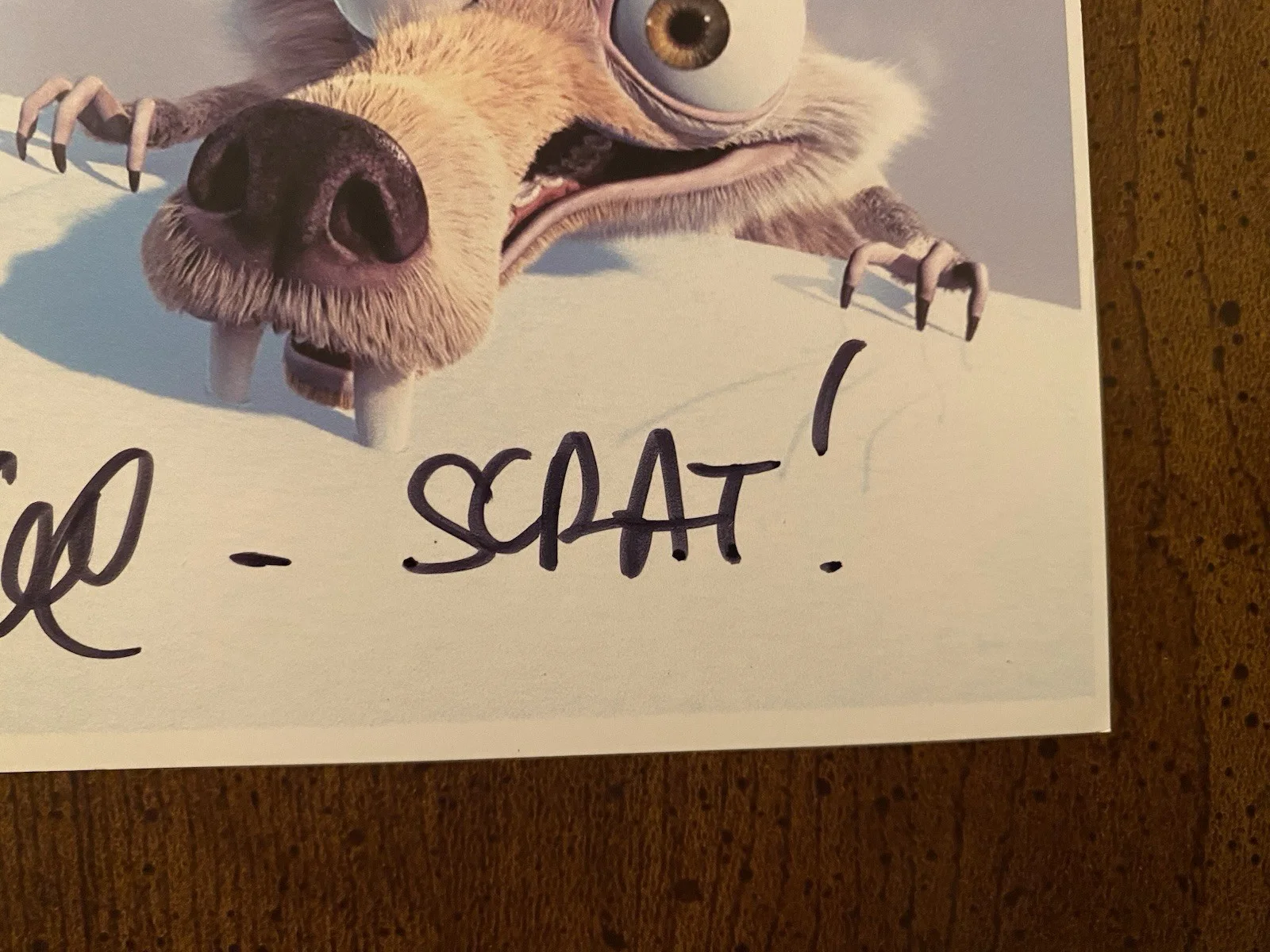Chris Wedge — Chris Wedge Signed Autographed Photo With COA Ice Age Scrat Blue Sky Studios, изображение 3