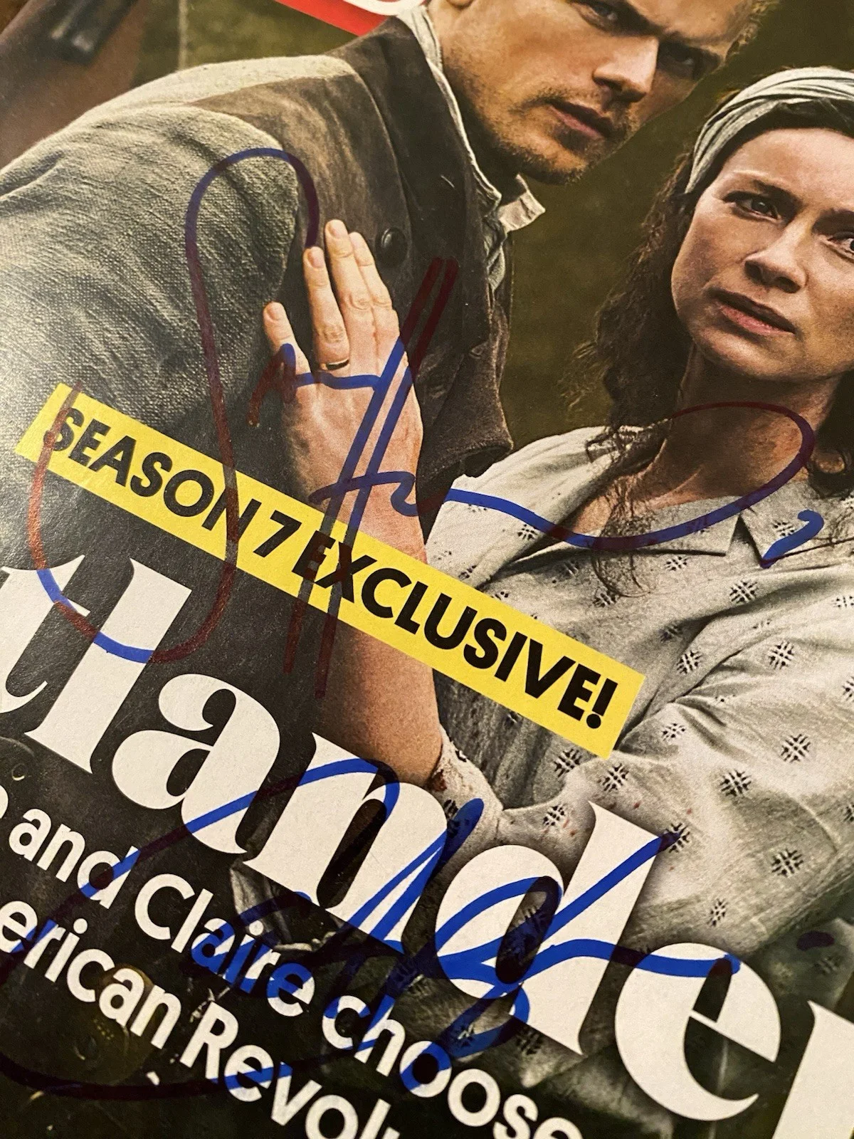Sam Heughan, Caitriona Balfe — Outlander Cast Autographed Signed TV Guide With COA Sam Heughan Caitriona Balfe, image 3