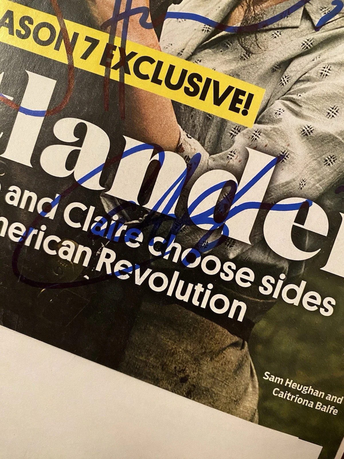 Sam Heughan, Caitriona Balfe — Outlander Cast Autographed Signed TV Guide With COA Sam Heughan Caitriona Balfe, image 4