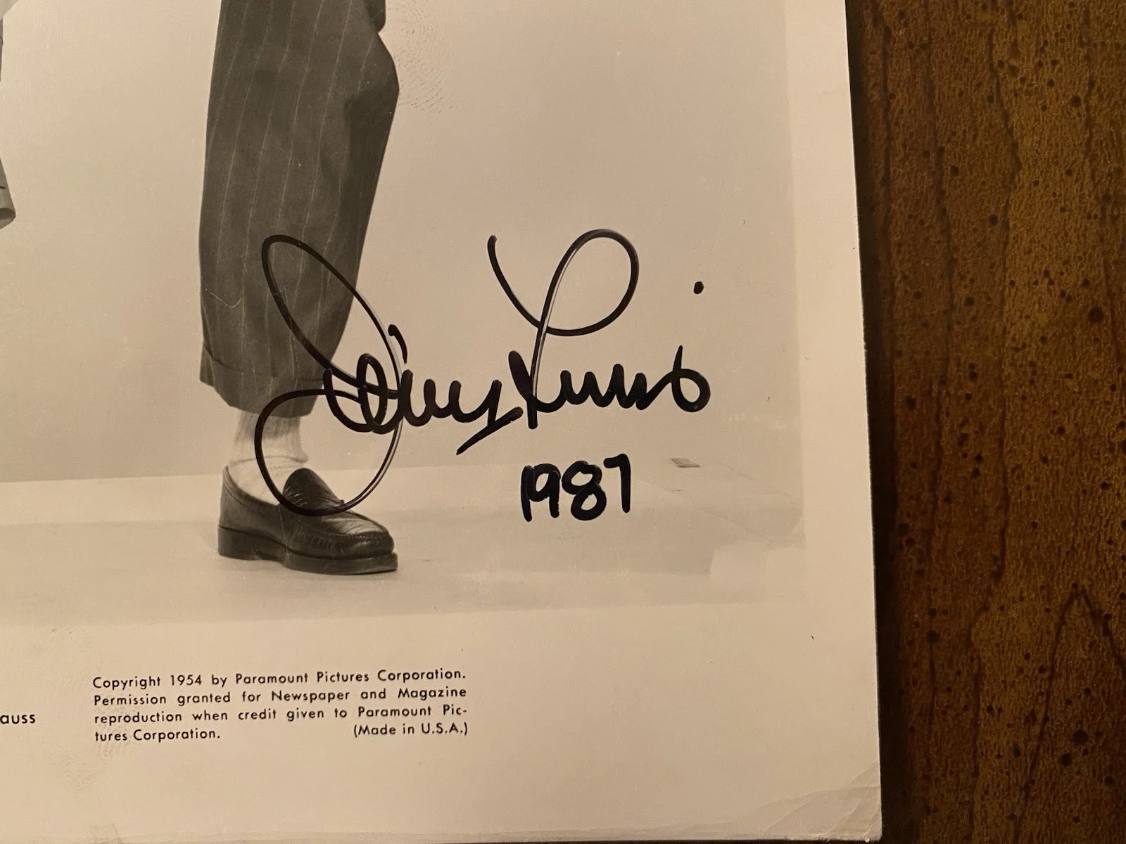 Dean Martin, Jerry Lewis — Dean Martin Jerry Lewis Signed Autographed Vintage Photo w/ COA Money From Home, изображение 4
