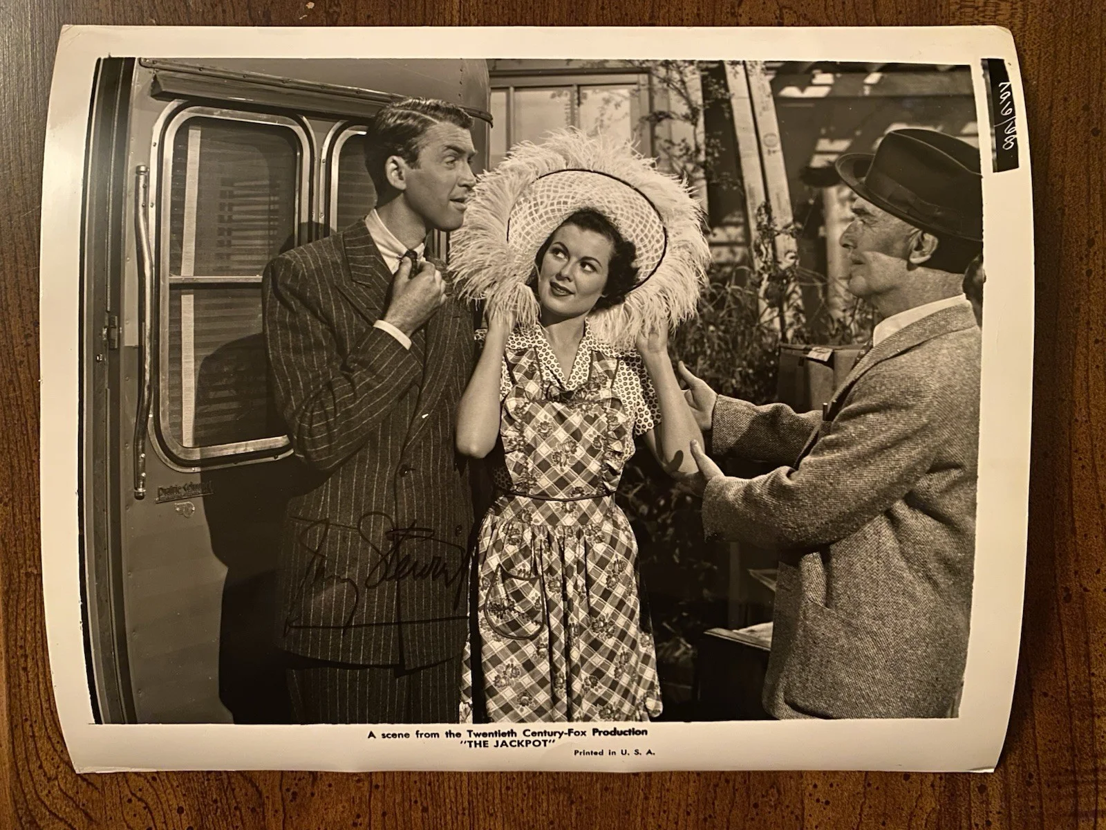 James Stewart, Jimmy Stewart — James Jimmy Stewart Signed Autographed Vintage Photo With COA The Jackpot
