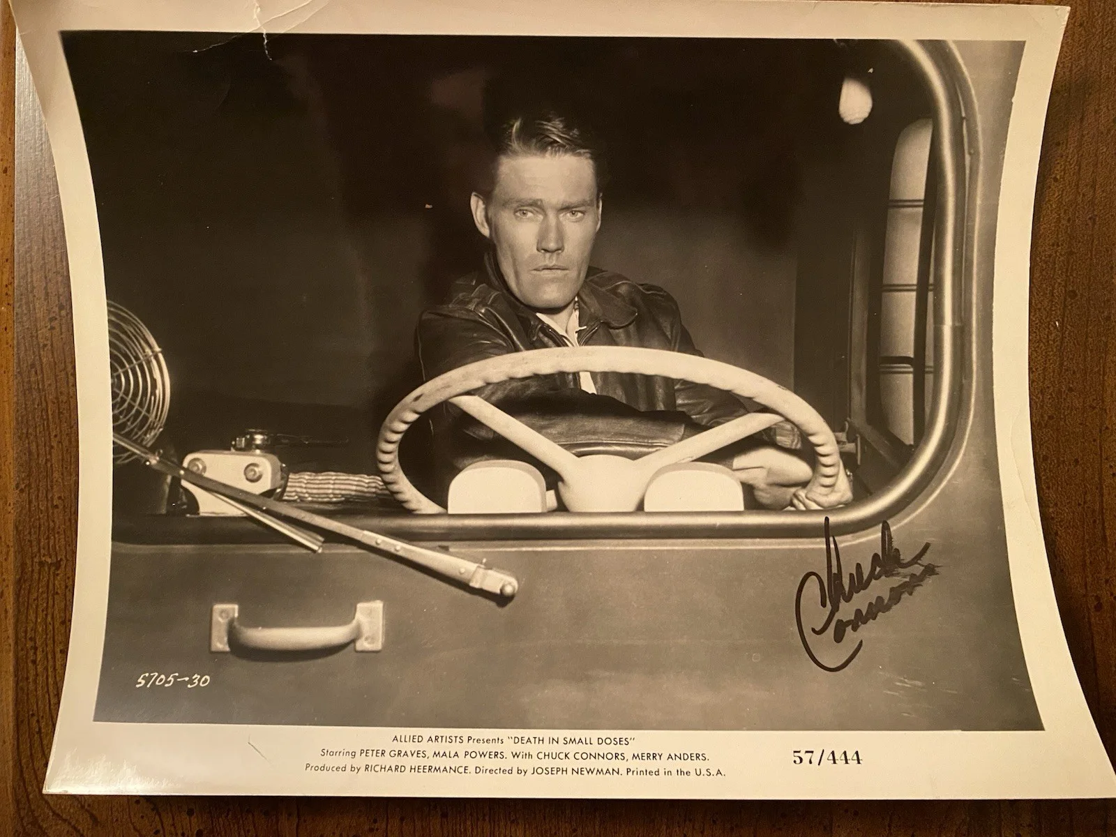 Chuck Connors — Chuck Connors Signed Autographed Vintage Photo With COA Death In Small Doses