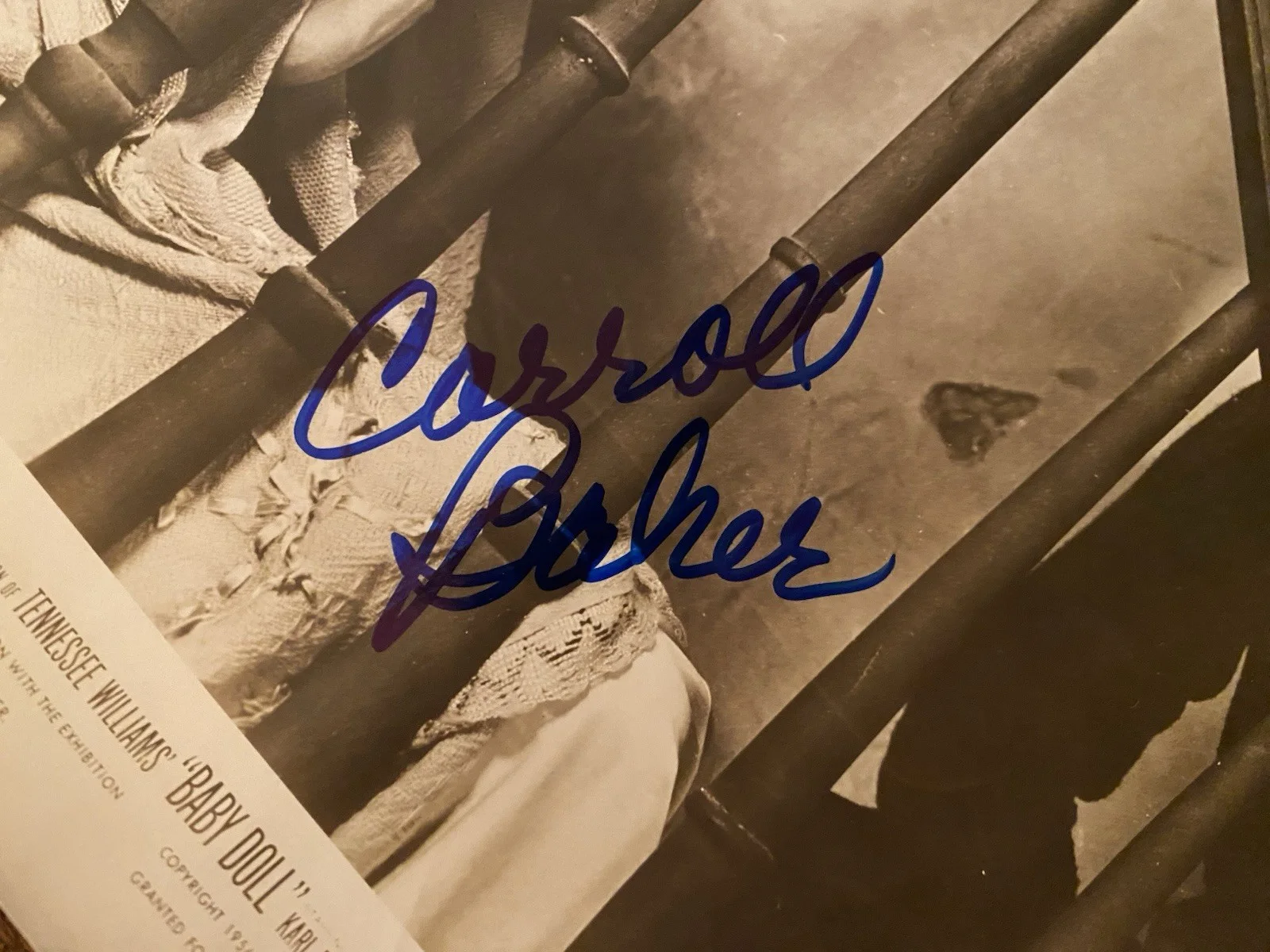 Carroll Baker — Carroll Baker Signed Autographed Vintage 10x8 Photo With COA Baby Doll, изображение 2
