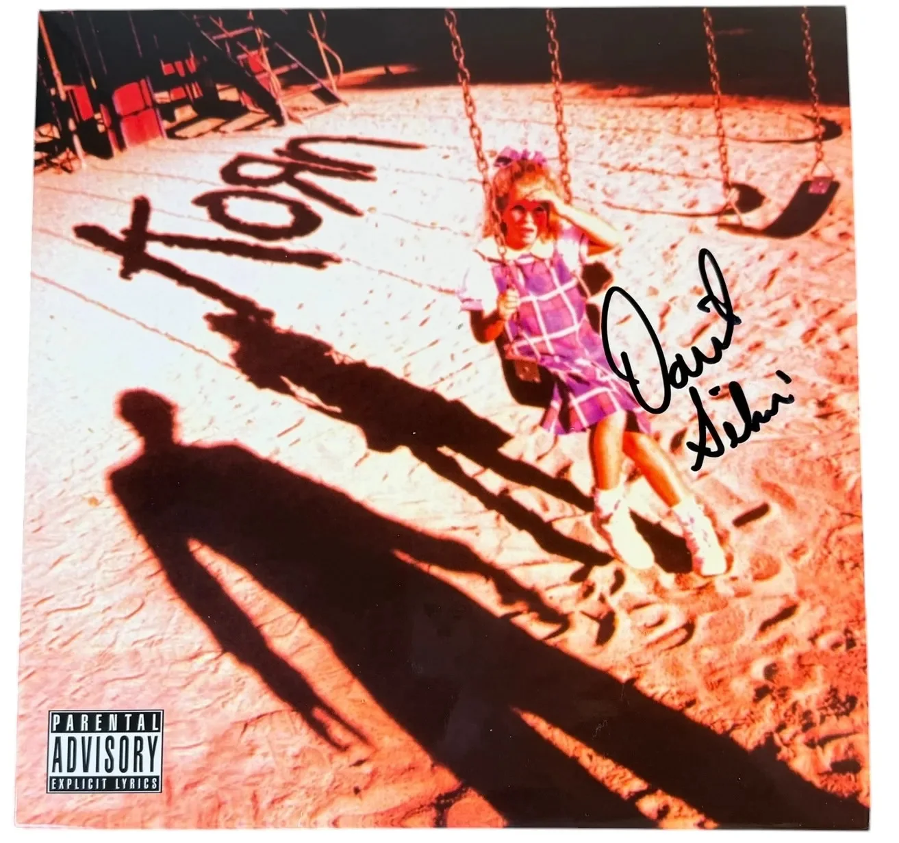 David Silveria signed 12" Vinyl Record Jacket Drummer KORN JSA Authentication, image 2
