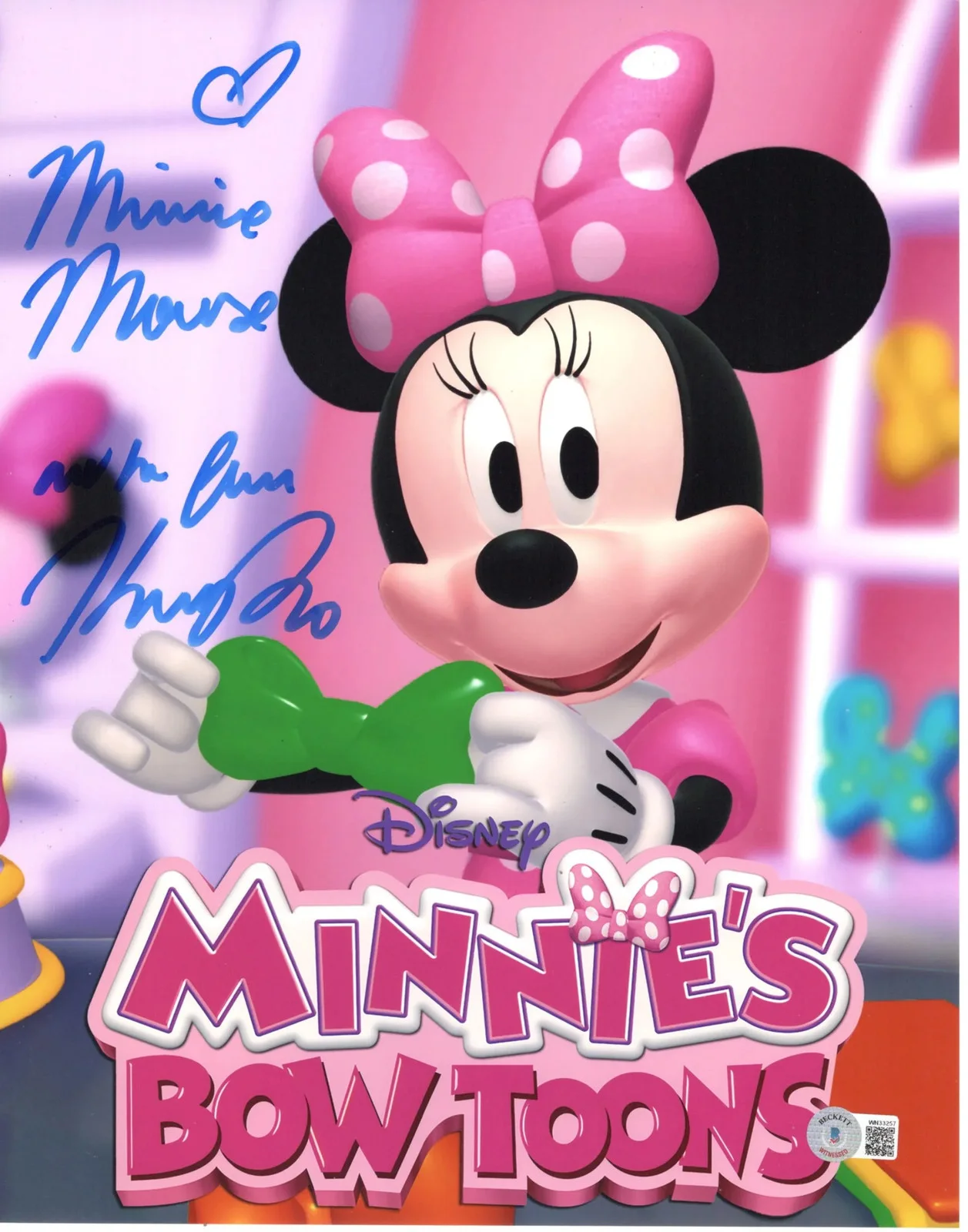 Kaitlyn Robrock — Kaitlyn Robrock signed 11x14 Photo Disney Minnie Mouse Beckett Authentication