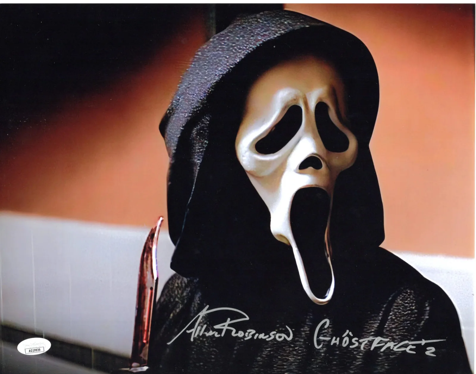 Allen Robinson — Allen Robinson signed 11x14 Photo Ghostface Scream 2 JSA Authentication