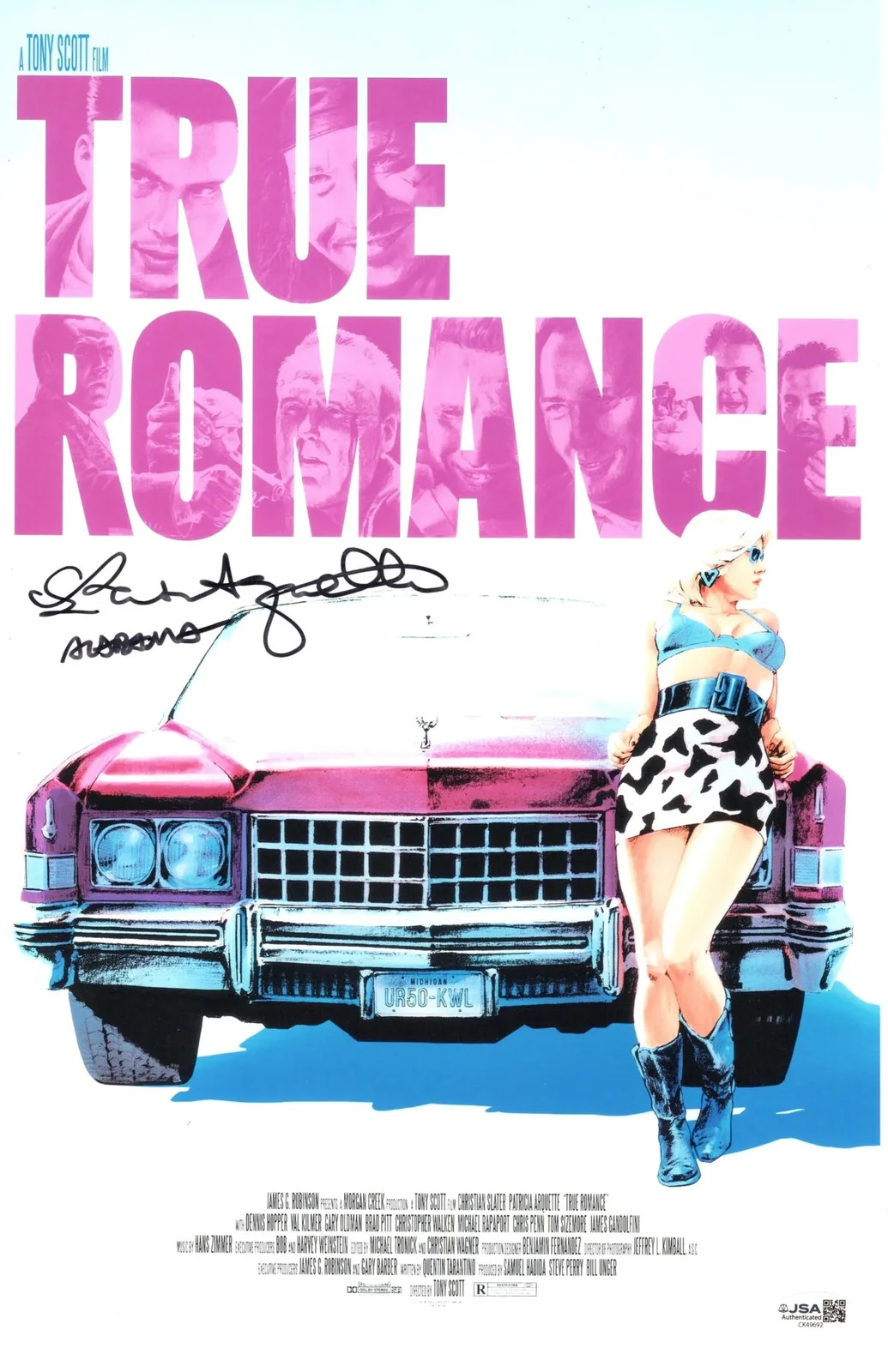 Patricia Arquette — Patricia Arquette signed 11x17 Poster Alabama Worley True Romance JSA