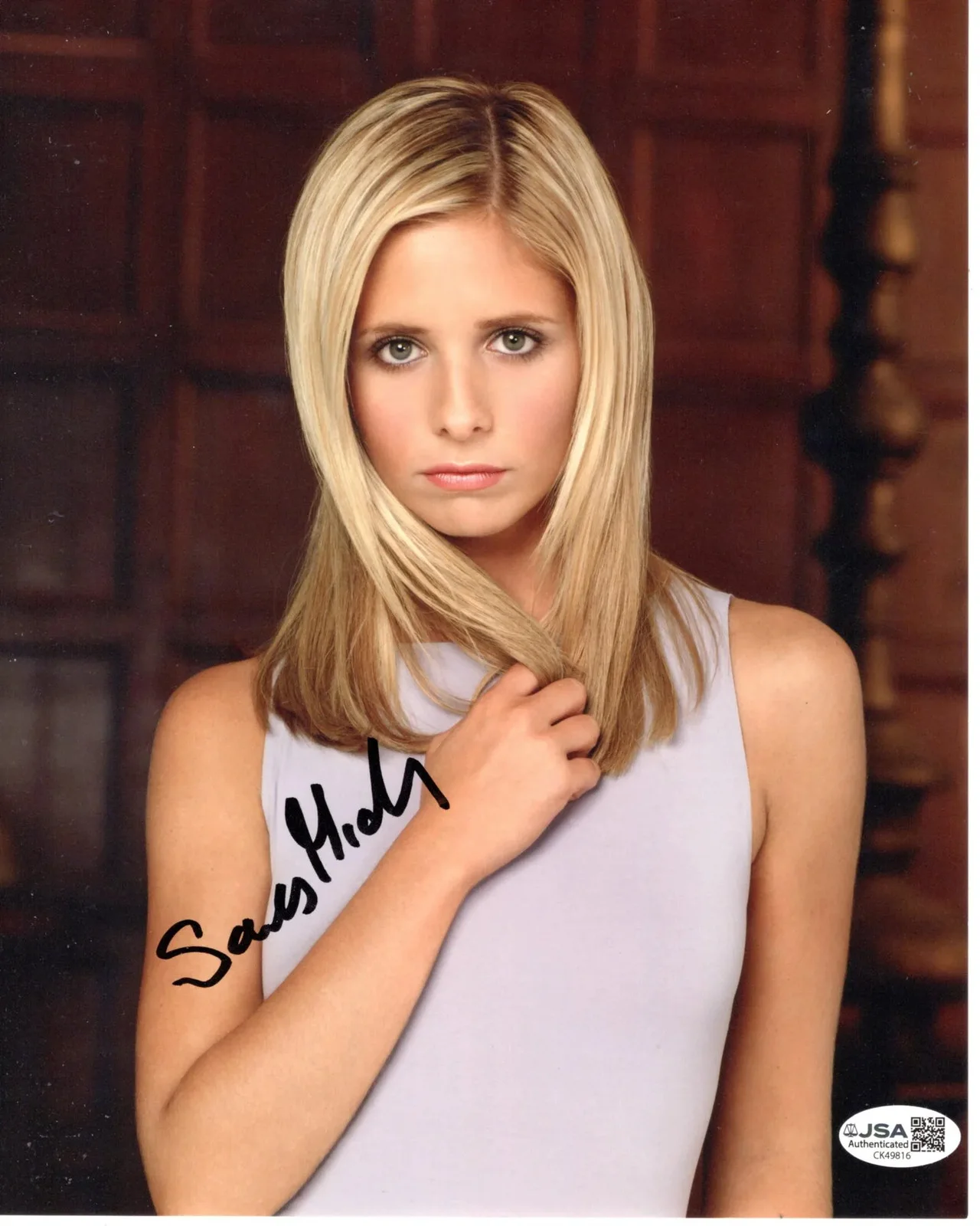 Sarah Michelle Gellar — Sarah Michelle Gellar signed 8x10 Photo Buffy the Vampire Slayer JSA