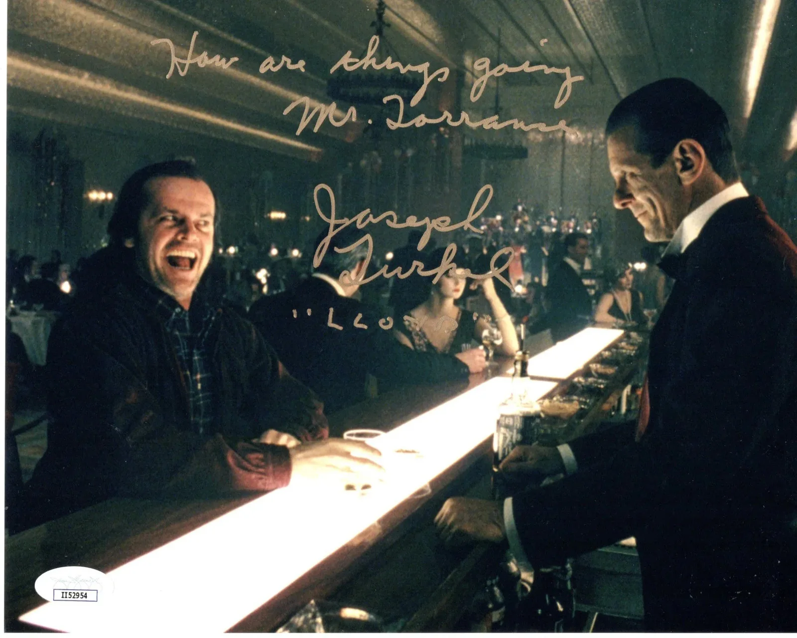 Joseph Turkel — Joe Turkel signed 8x10 Photo Lloyd the Bartender The Shining JSA