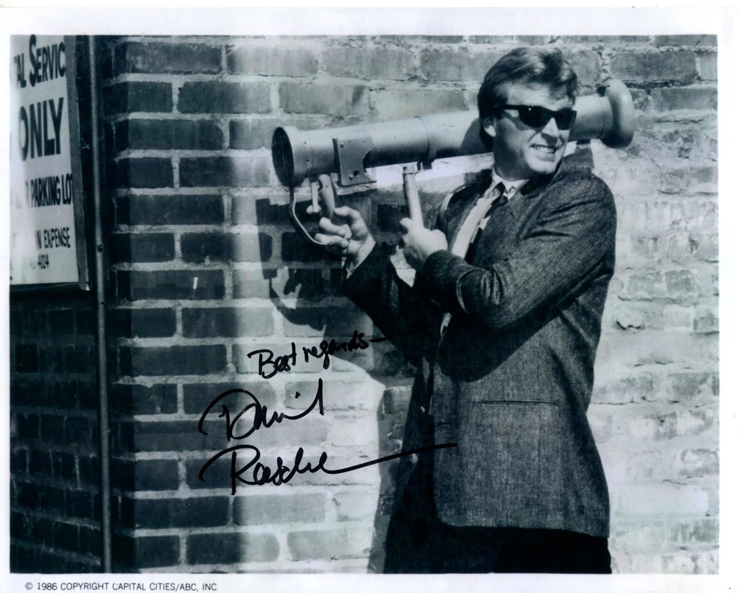 David Rasche — DAVID RASCHE signed autographed 8x10 SLEDGE HAMMER! photo