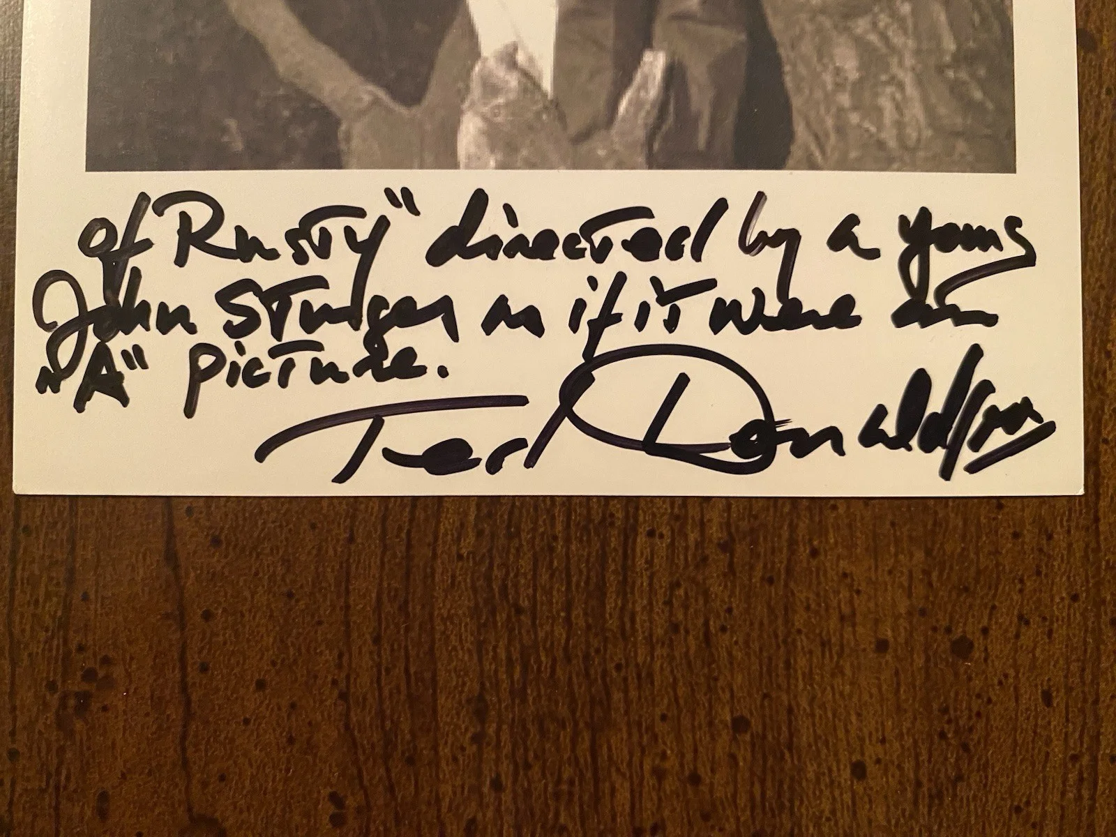 Ted Donaldson — Ted Donaldson Signed Autographed Photo w/ COA For The Love Of Rusty INSCRIPTION, изображение 3