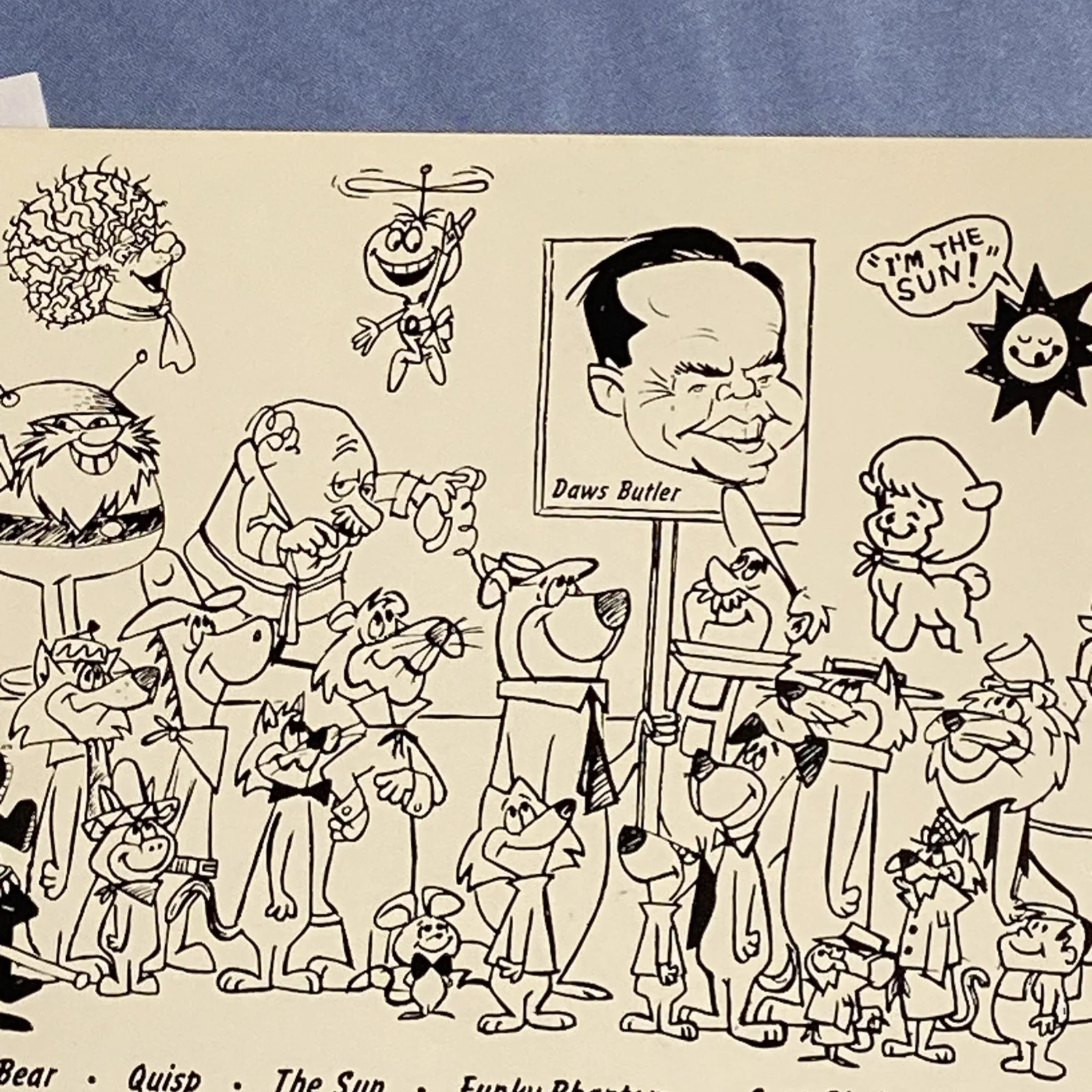 Daws Butler — Original DAWS BUTLER SIGNED Cartoon Voice promo HANNA BARBERA QUISP CEREAL w/COA, изображение 2