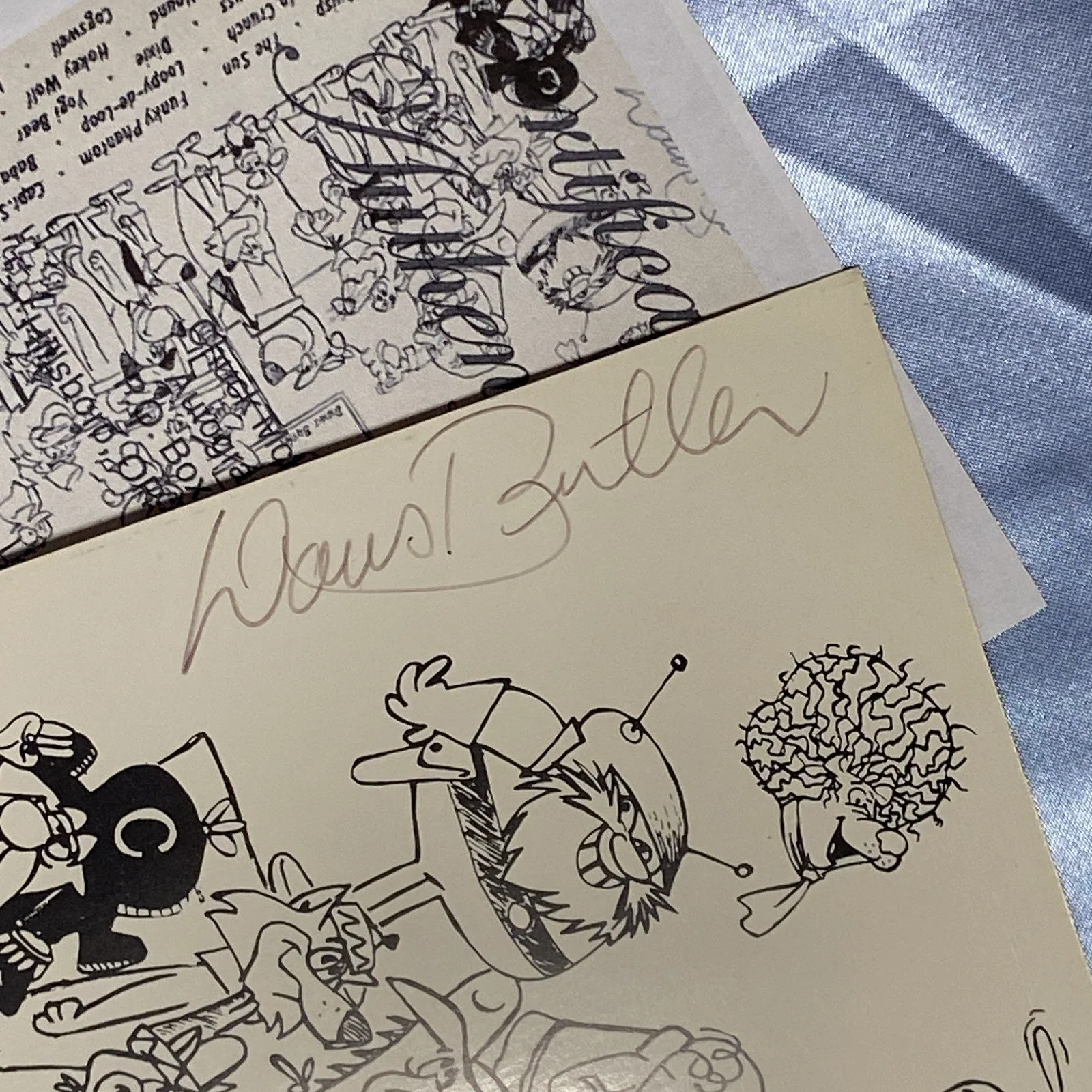 Daws Butler — Original DAWS BUTLER SIGNED Cartoon Voice promo HANNA BARBERA QUISP CEREAL w/COA, изображение 3
